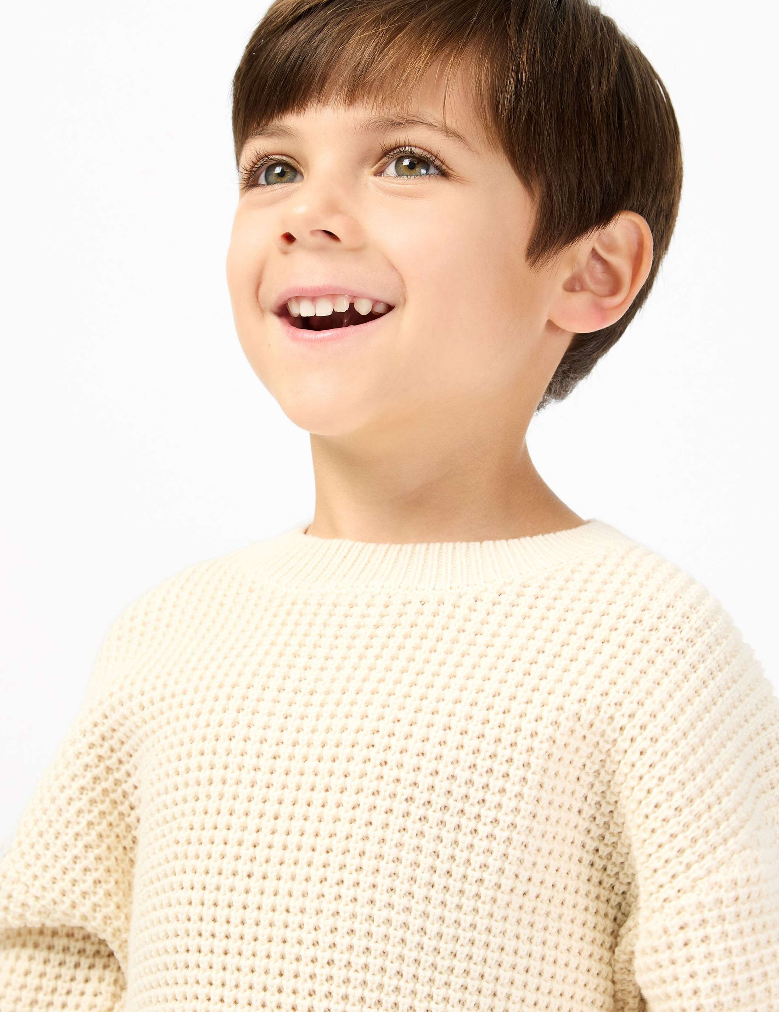Cotton Rich Slouchy Crew Neck Jumper (2-8 Yrs) 3 of 7