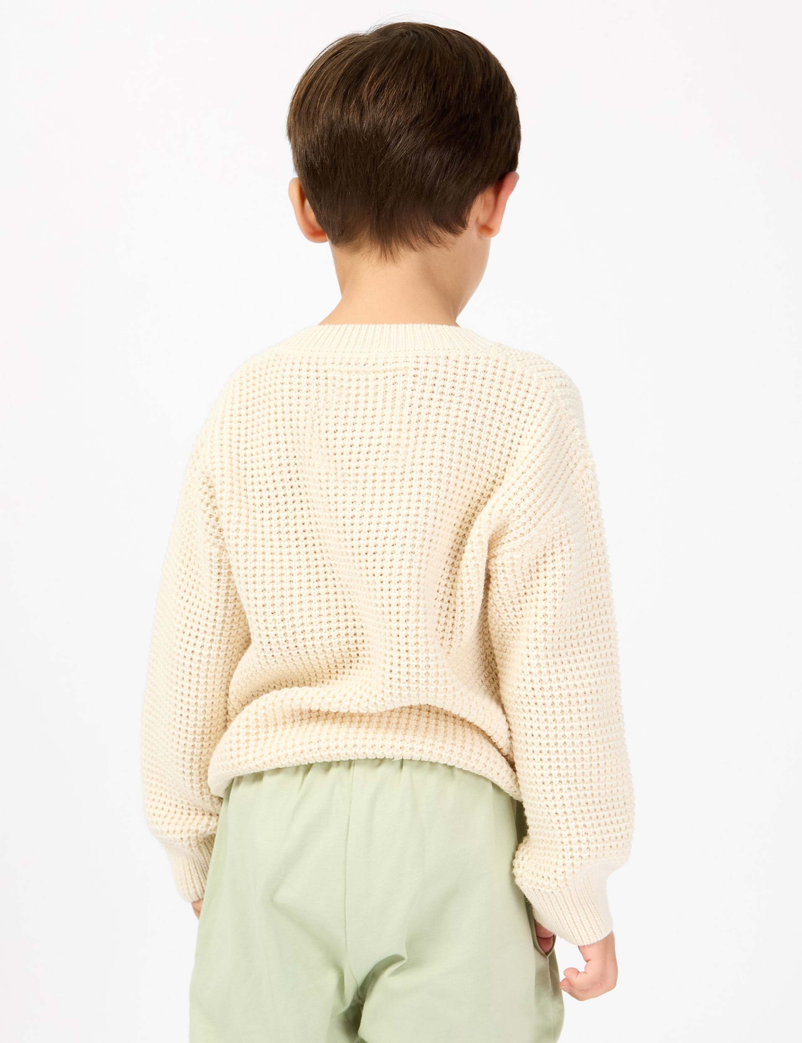 Cotton Rich Slouchy Crew Neck Jumper (2-8 Yrs) 4 of 7