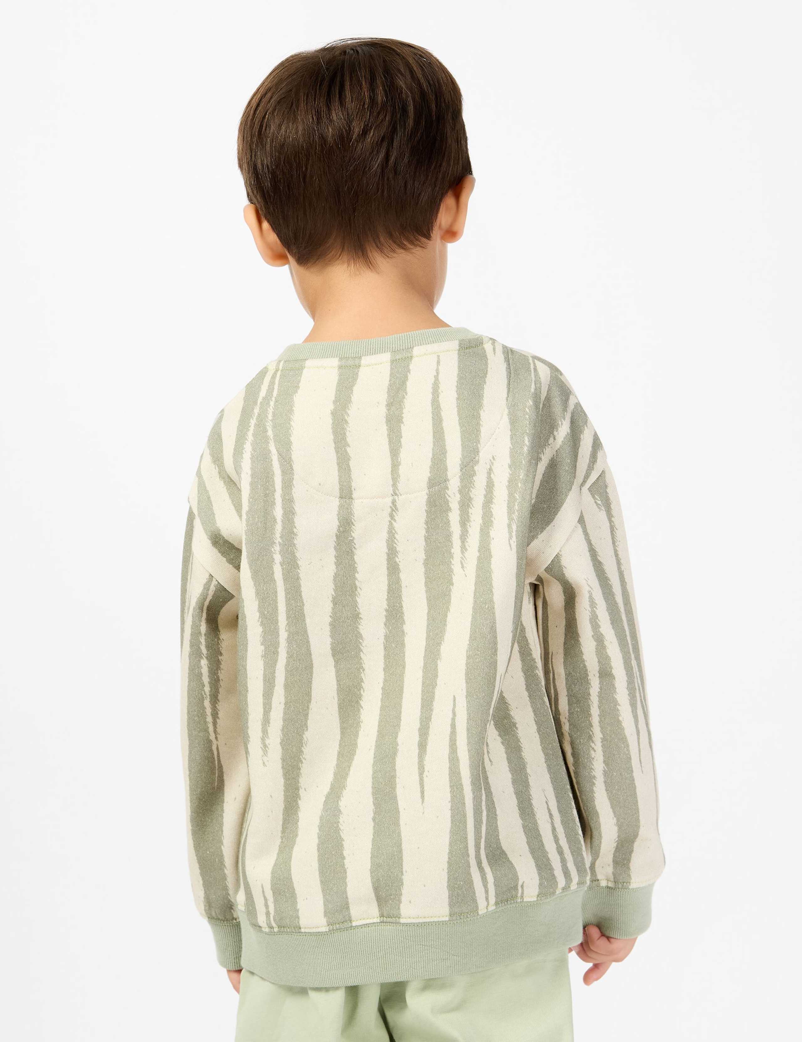 Pure Cotton Tiger Stripe Sweatshirt (2-8 Yrs) 7 of 7