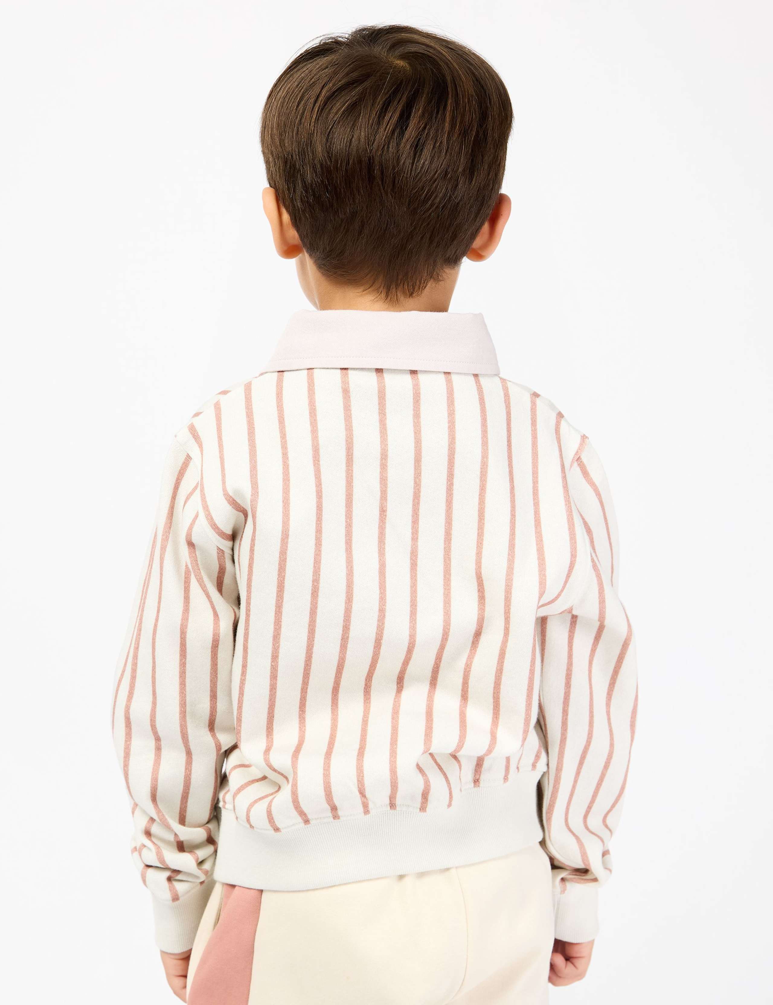 Pure Cotton Striped Rugby Polo Top (2-8 Yrs) 3 of 6