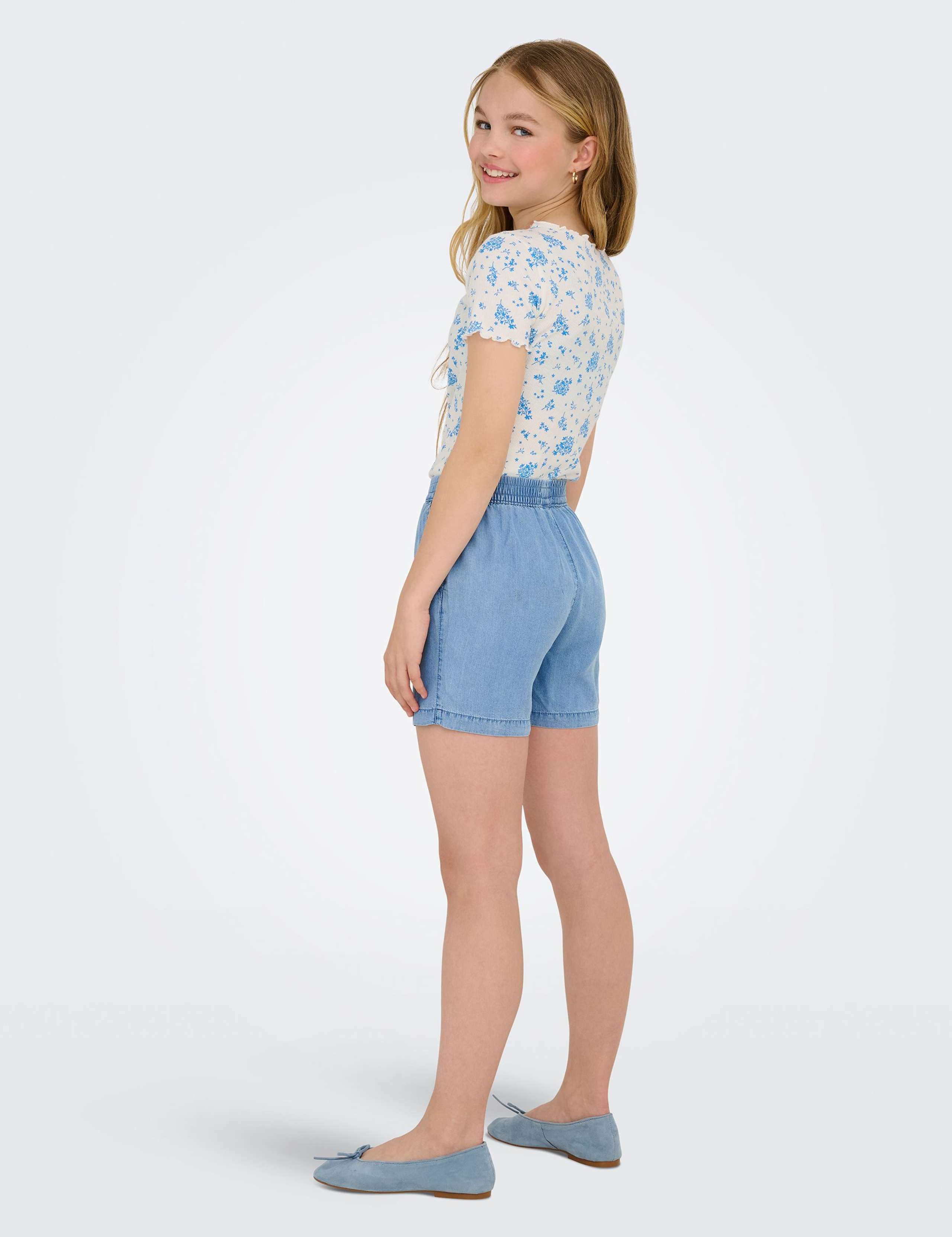Pure Lyocell Denim Drawstring Shorts (8-14 Yrs) 3 of 7