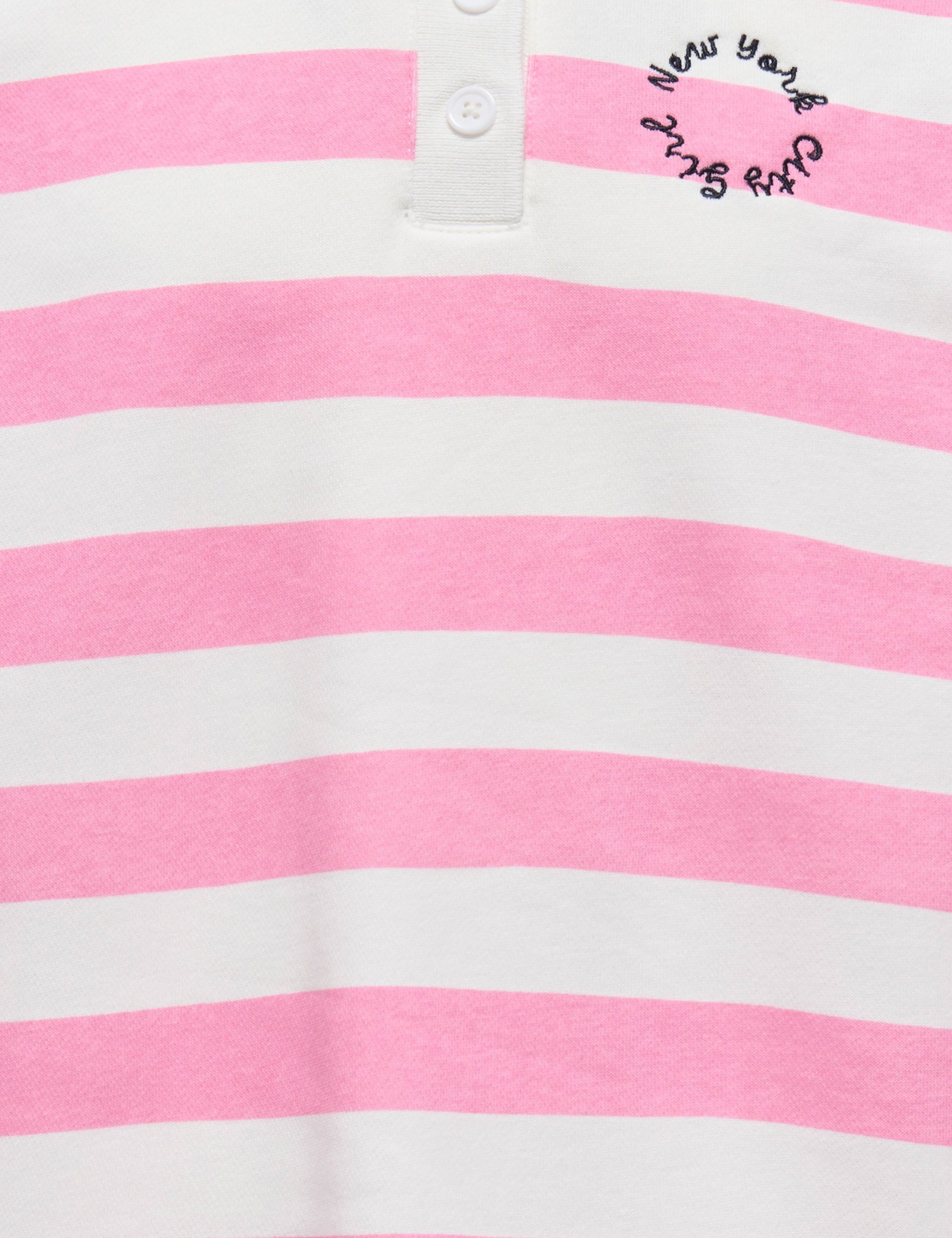 Cotton Rich Striped NYC Logo Polo Shirt (7-14 Years) 4 of 4