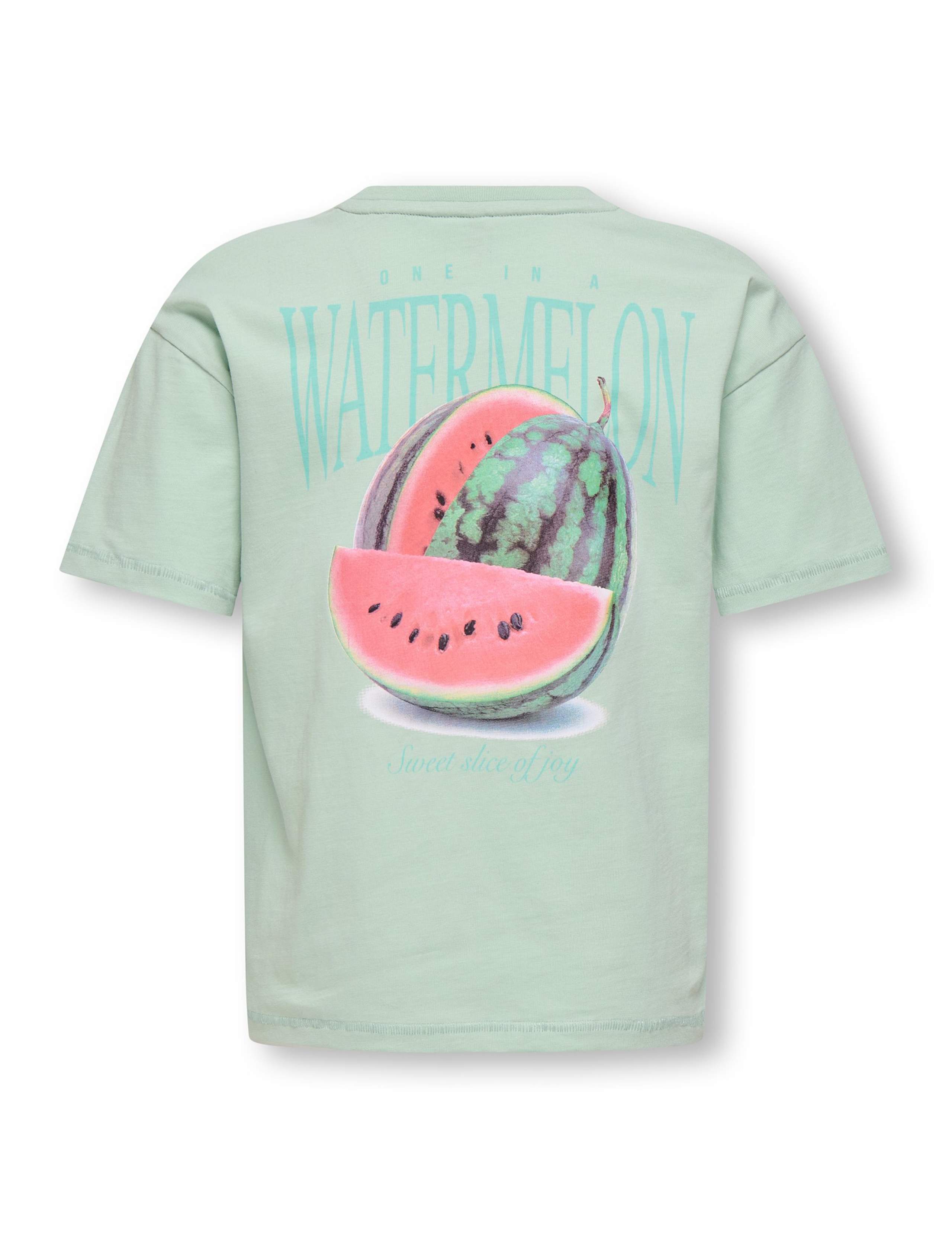 Pure Cotton Watermelon Graphic T-Shirt (7-14 Yrs) 3 of 4