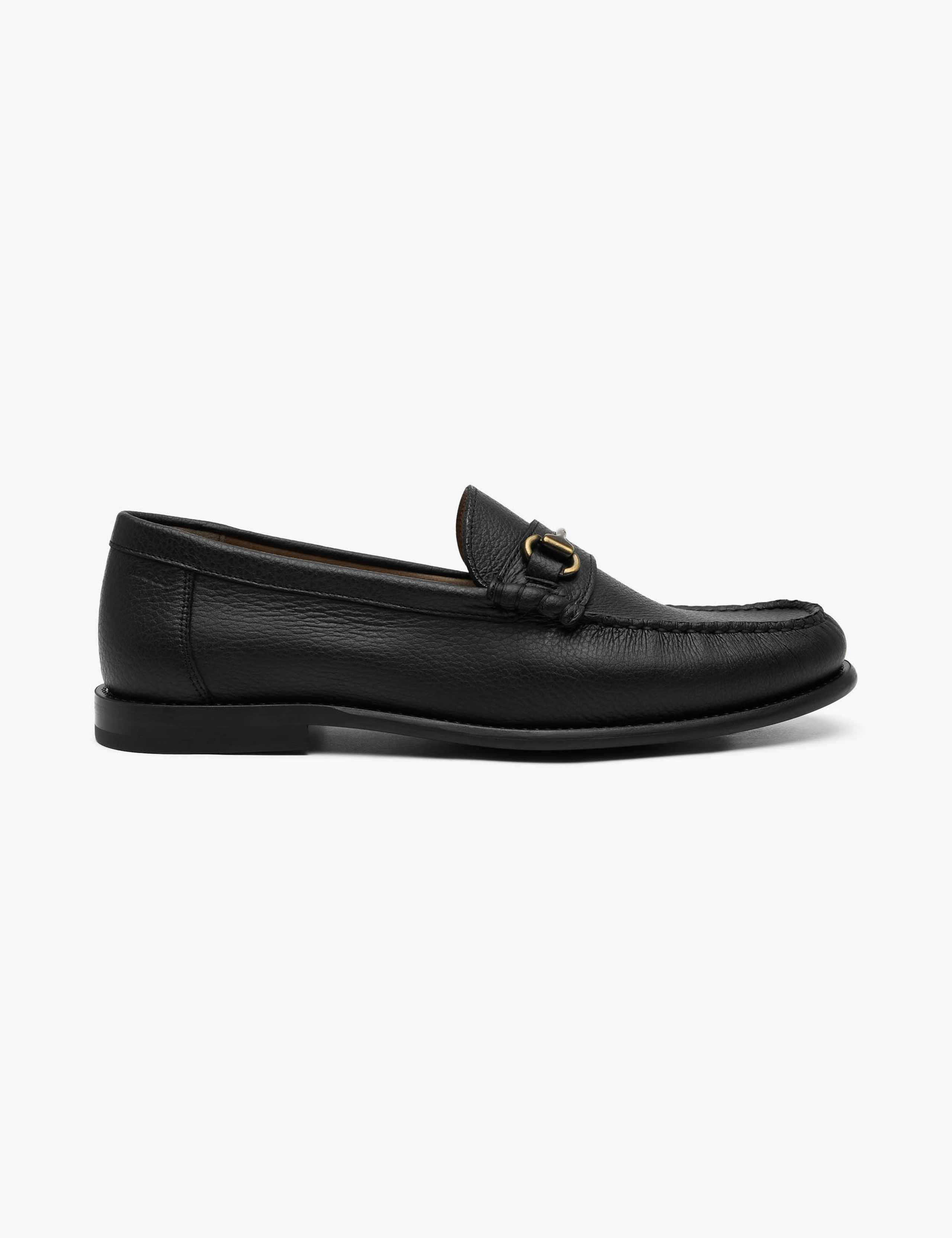 Bit-trim moccasins in leather 1 of 2