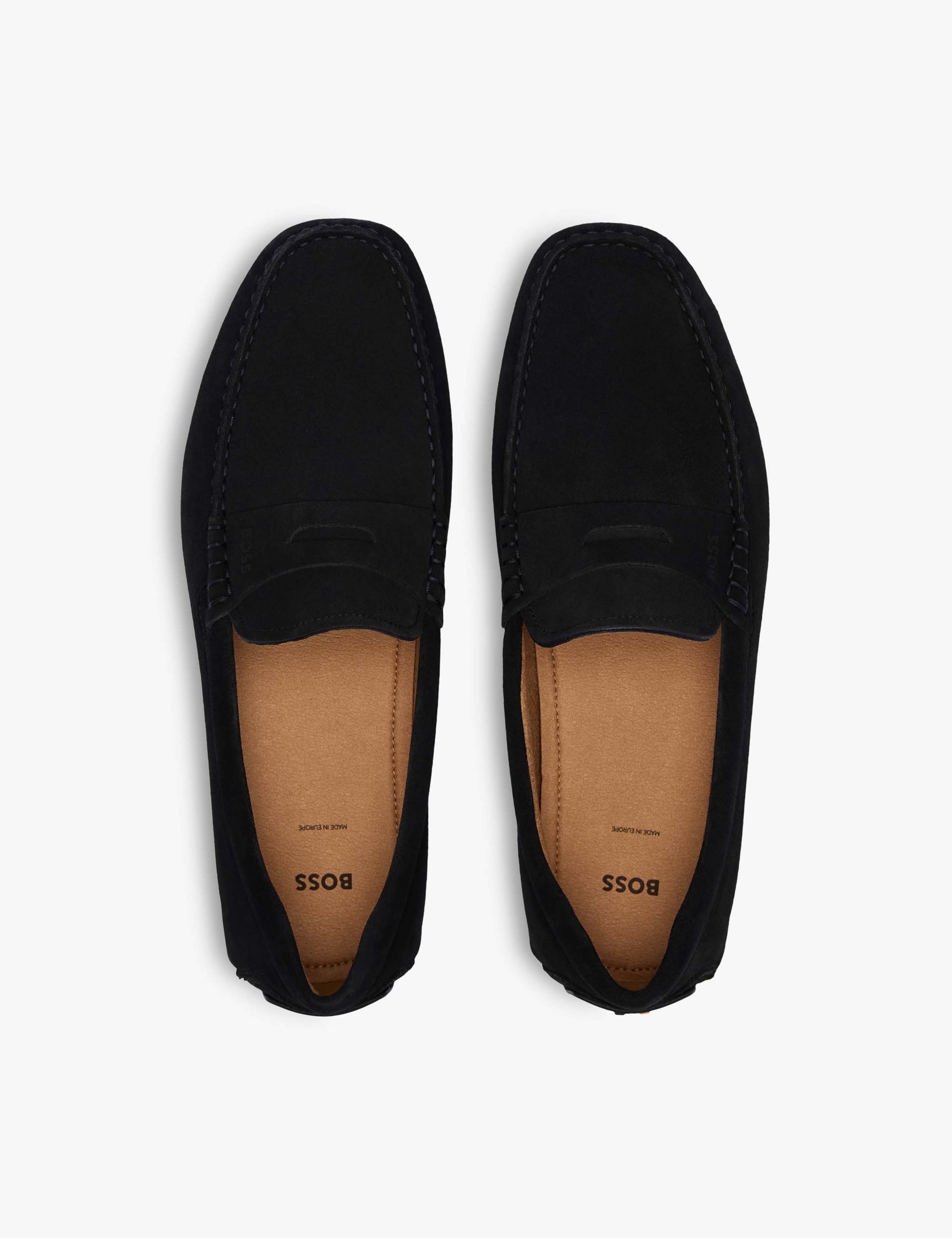 Suede loafers with penny trim 2 of 3