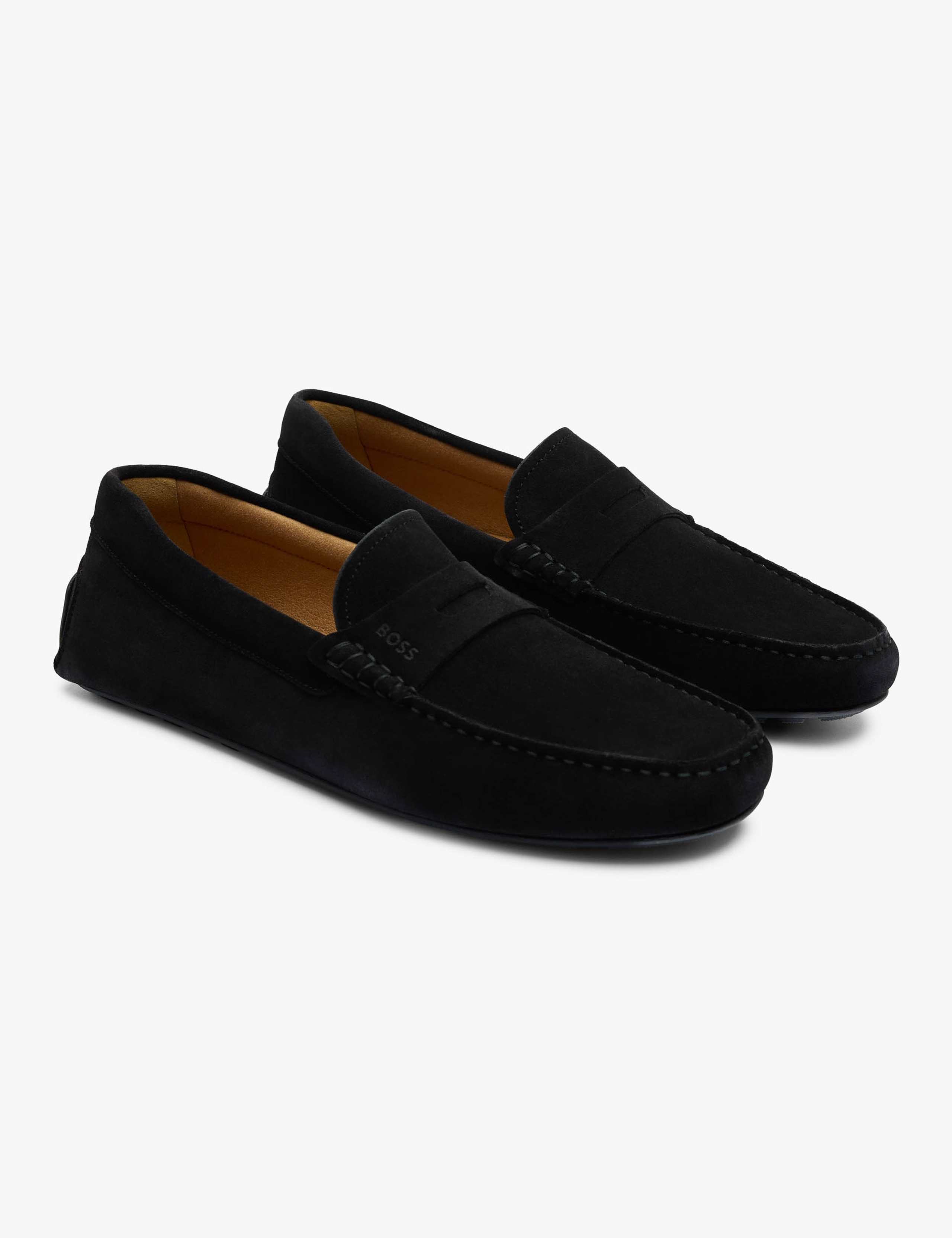 Suede loafers with penny trim 3 of 3