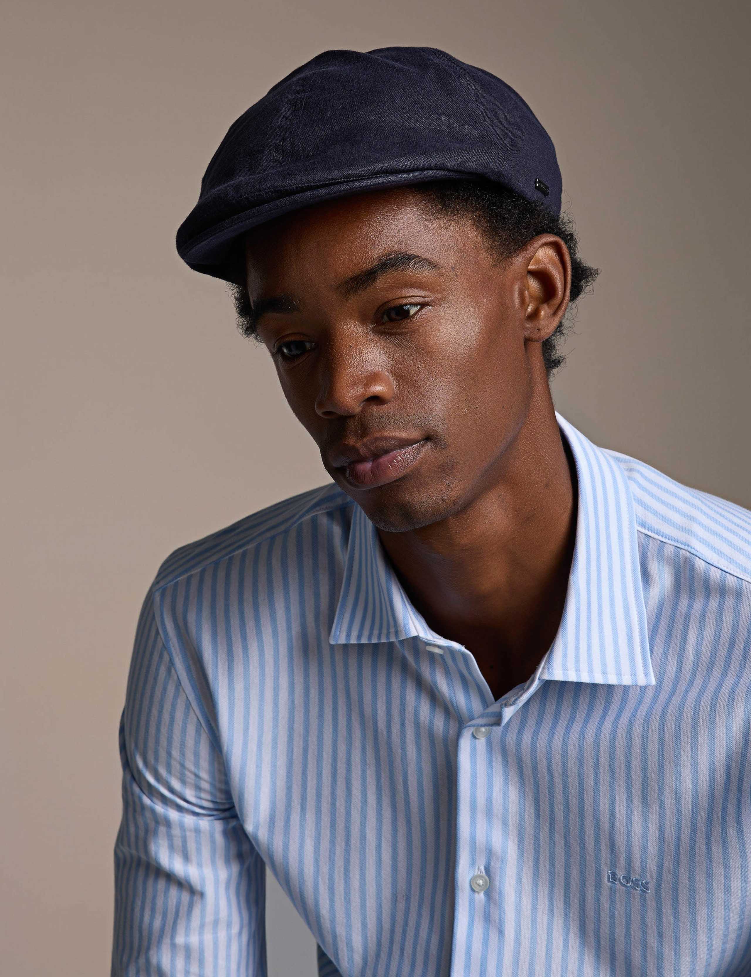 Pure Linen Flat Cap 1 of 2
