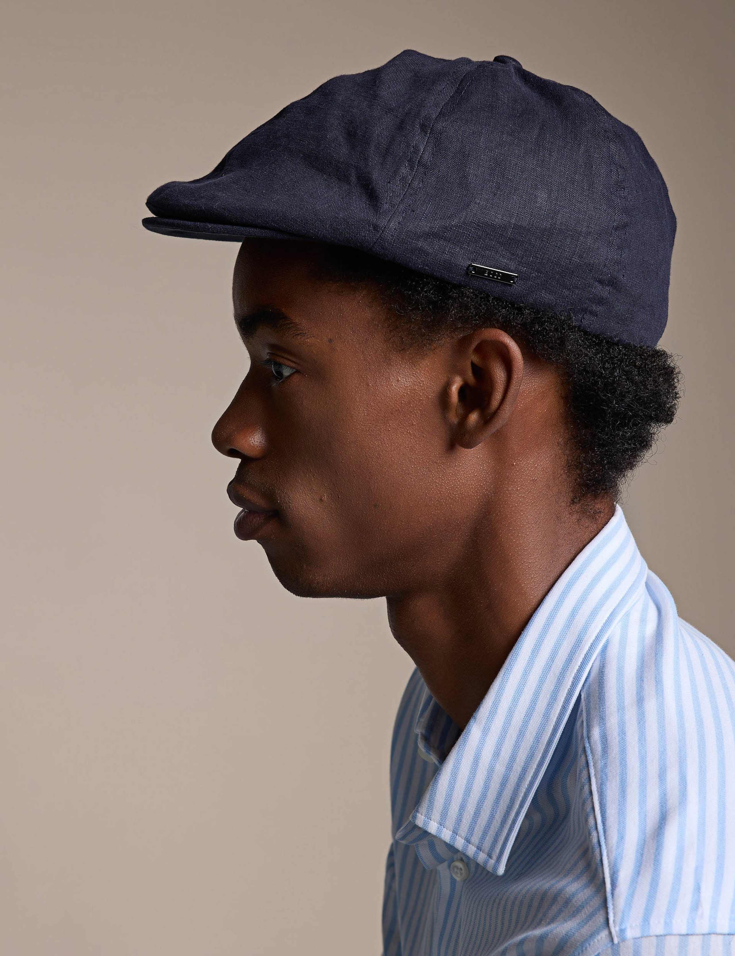 Pure Linen Flat Cap 2 of 2