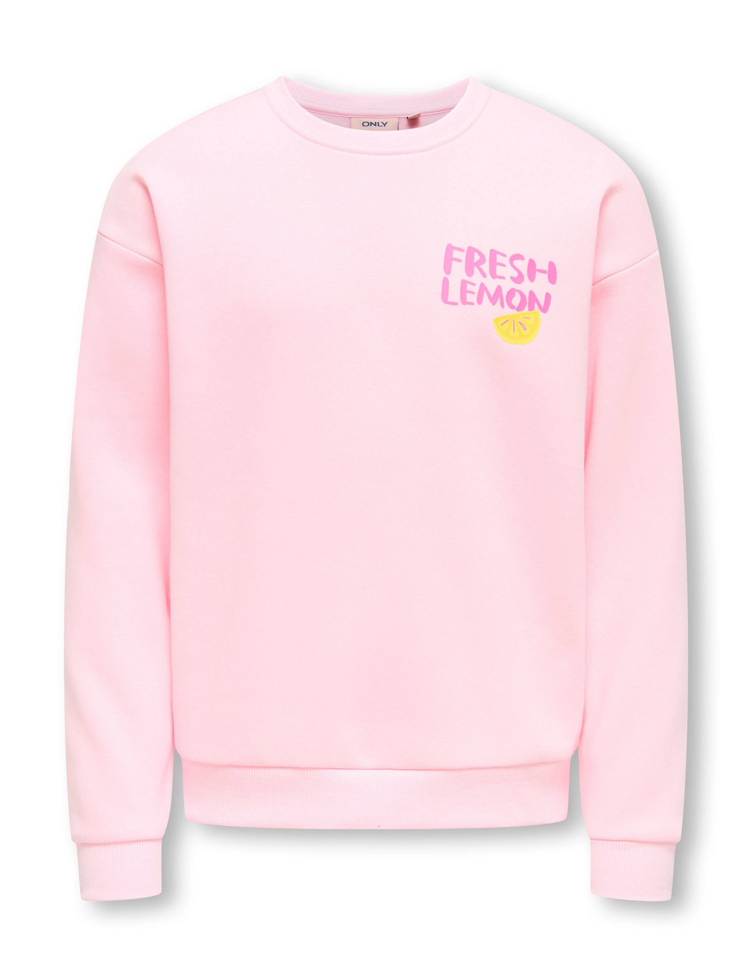 Cotton Rich Lemon Graphic Sweatshirt (7-14 Yrs) 1 of 4