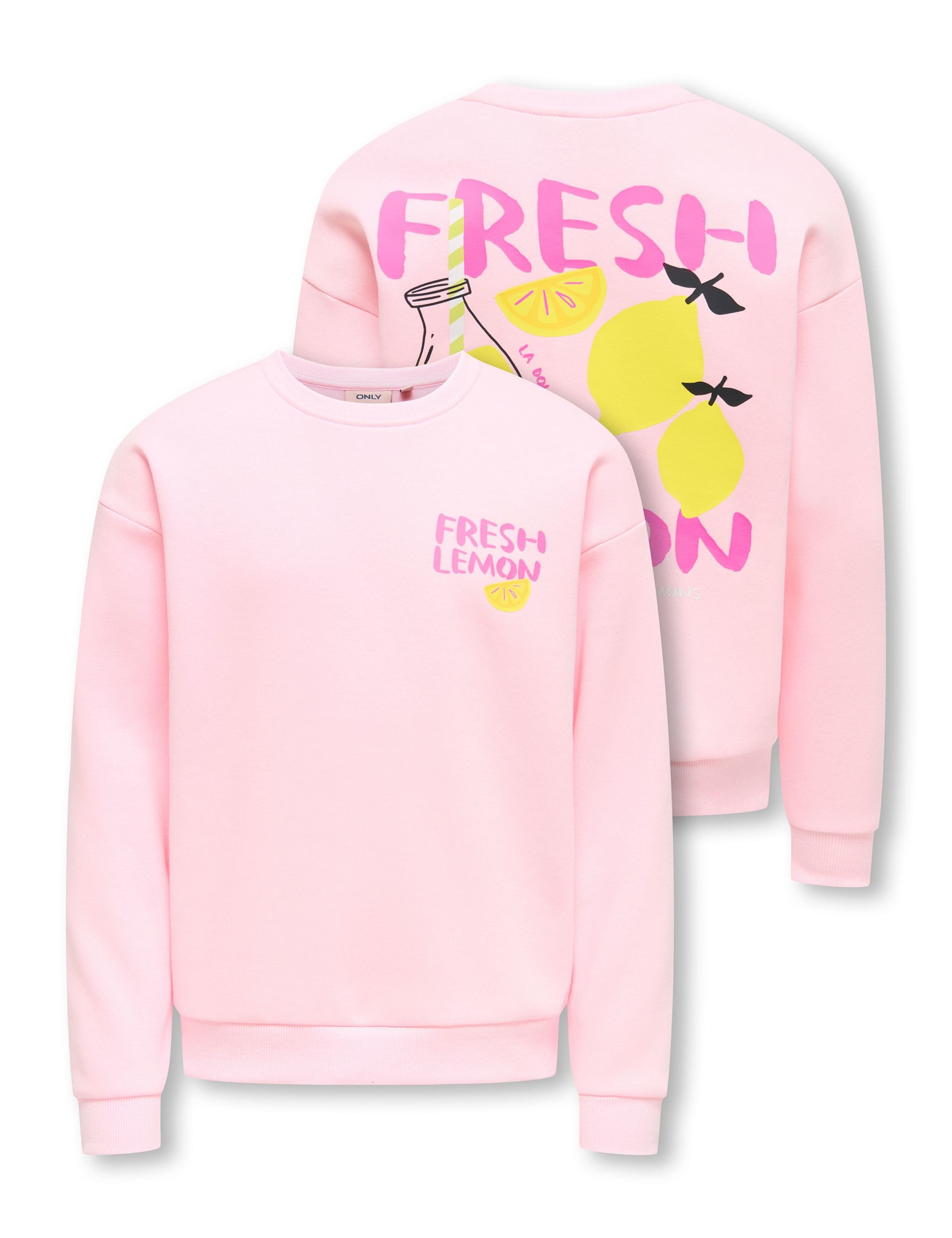 Cotton Rich Lemon Graphic Sweatshirt (7-14 Yrs) 2 of 4