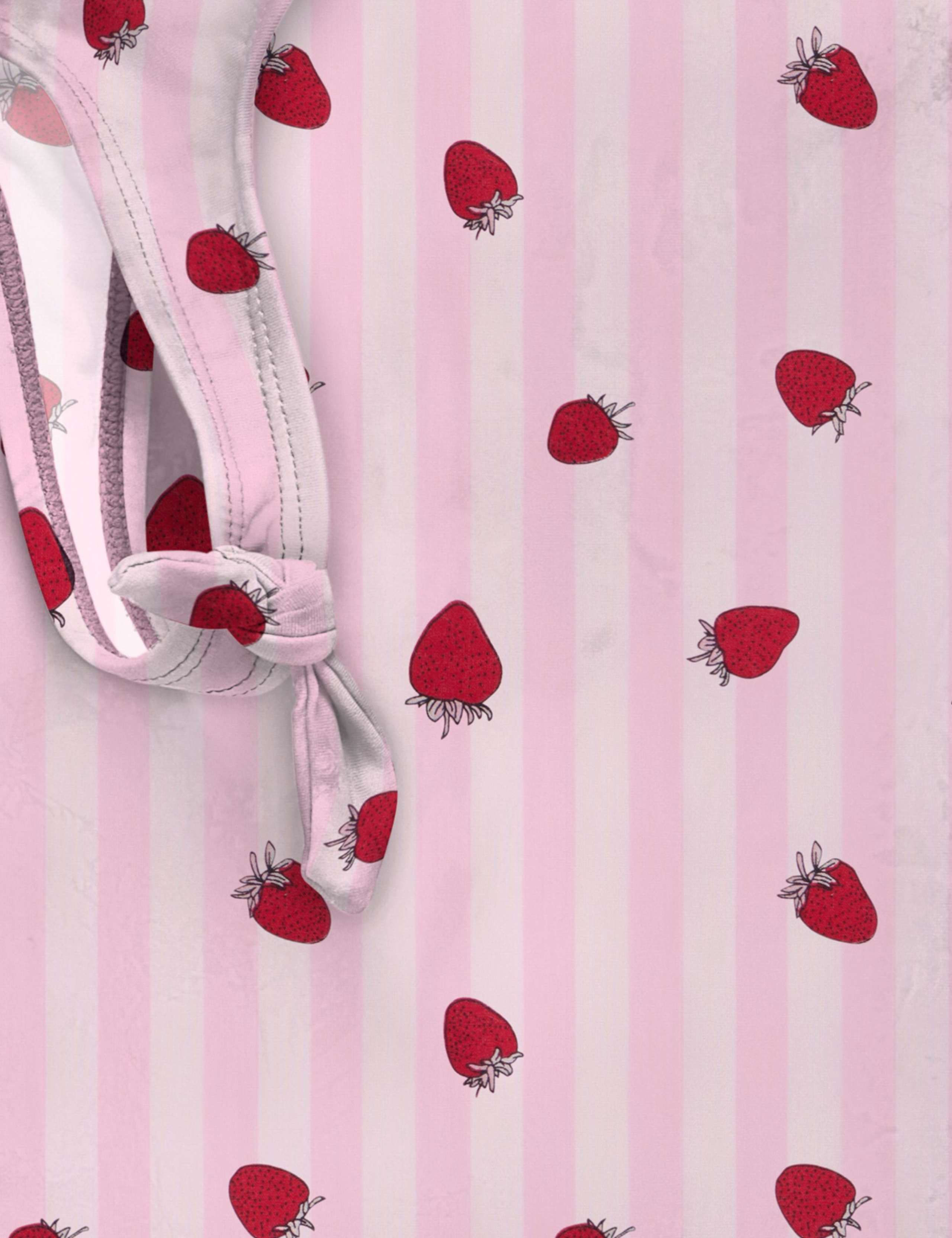 Striped Strawberry Knot Detail Swimsuit (7-14 Yrs) 3 of 3