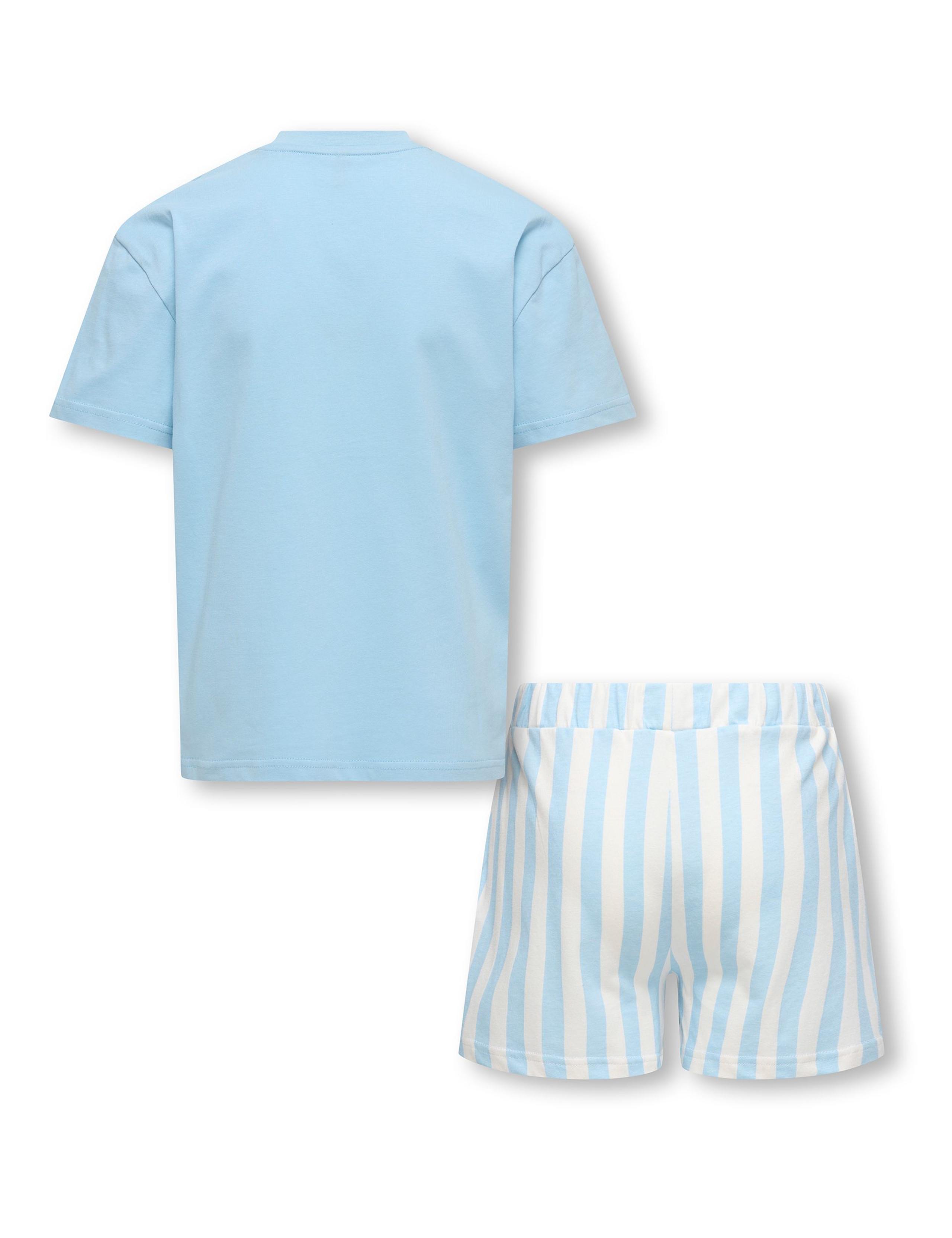 Pure Cotton Striped Pyjamas (7-14 Yrs) 3 of 3