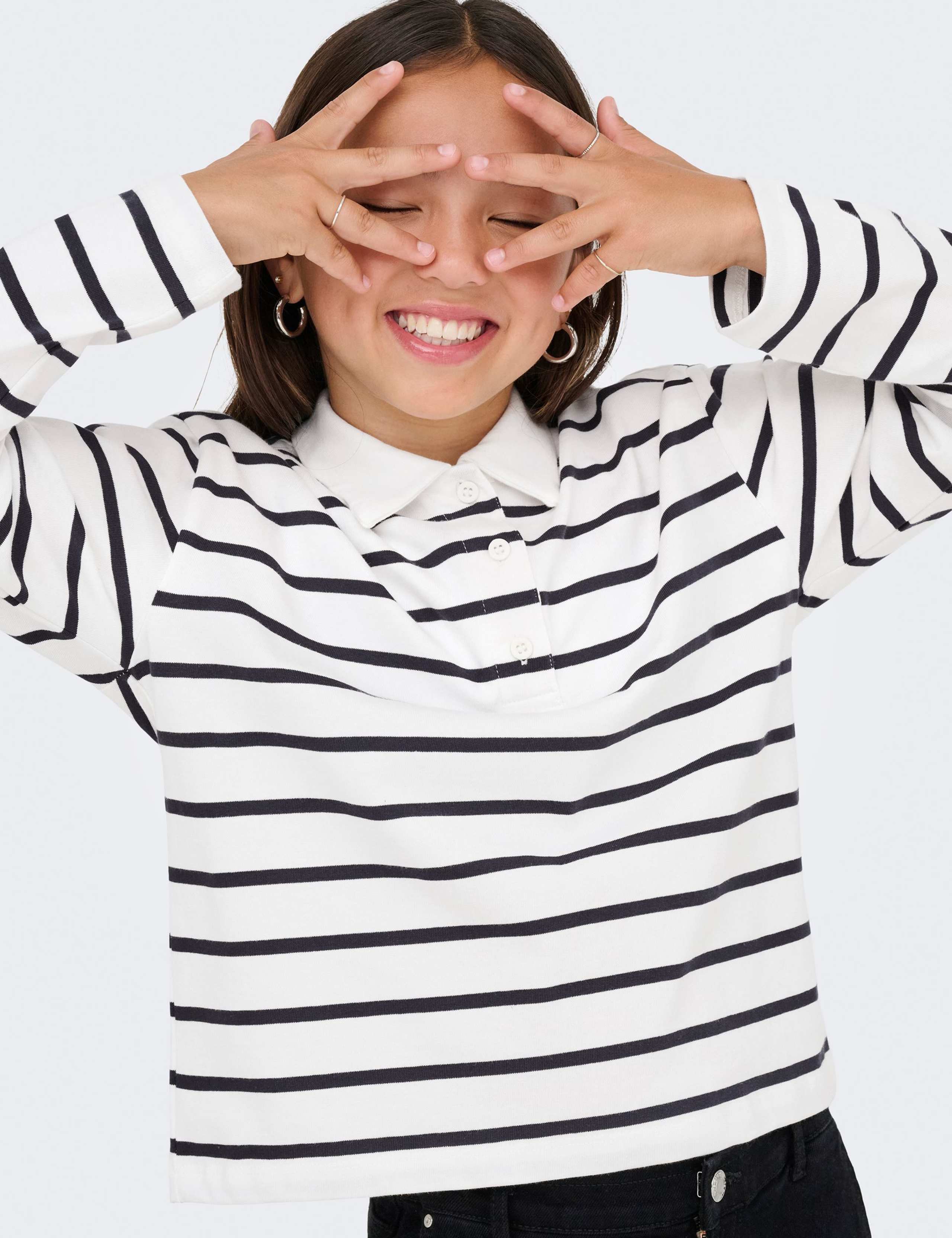 Pure Cotton Striped Polo Shirt (7-14 Yrs) 2 of 4