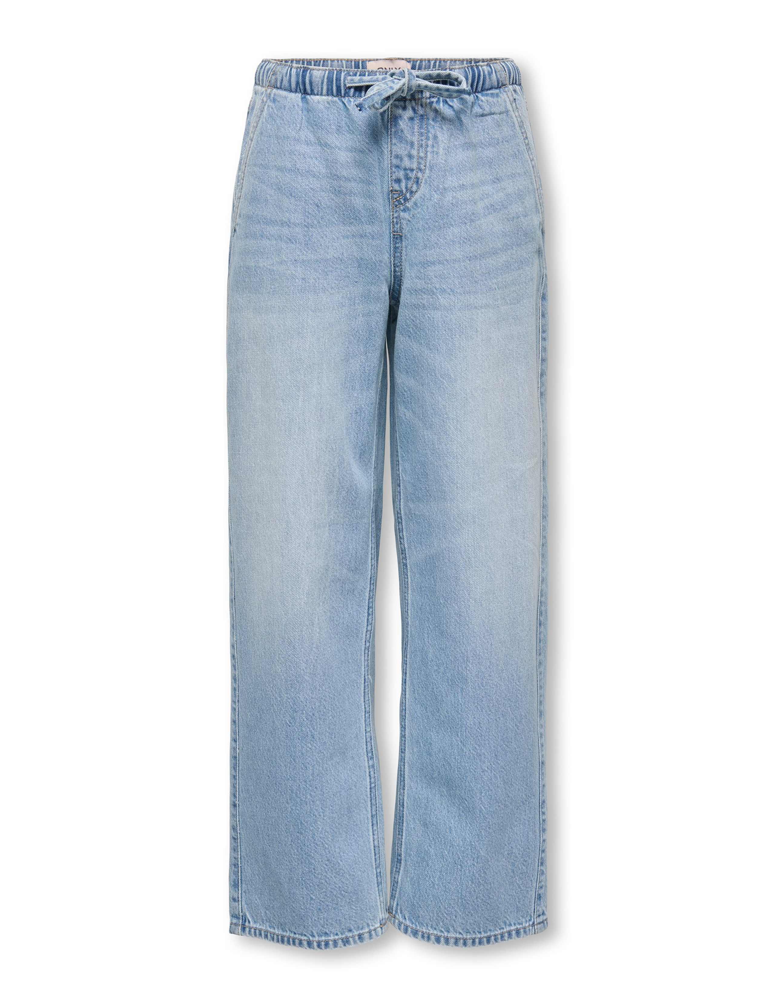 Relaxed Denim Drawstring Jeans (8-14 Yrs) 1 of 3
