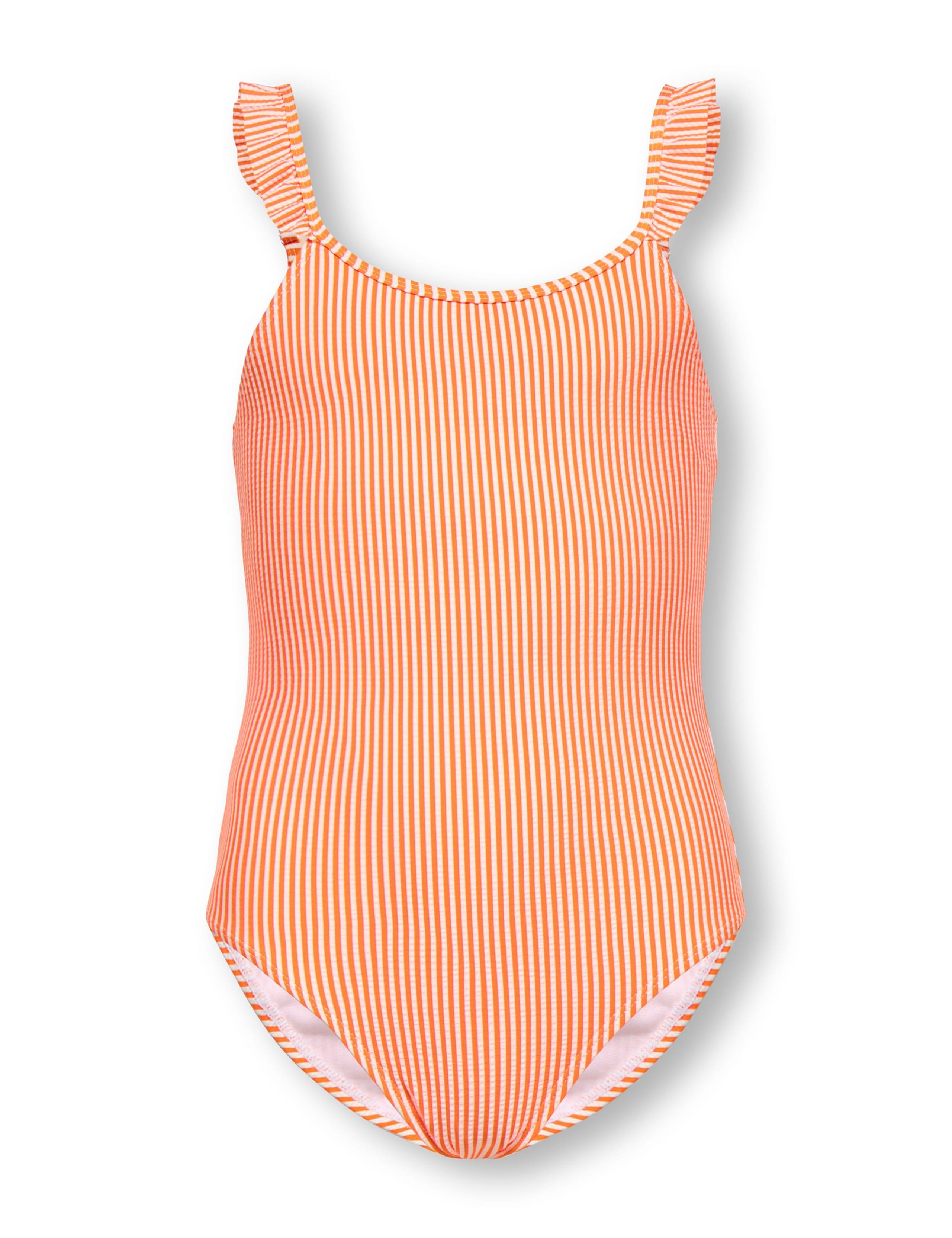 Stripe Frill Swimsuit (7-14 Yrs) 1 of 2