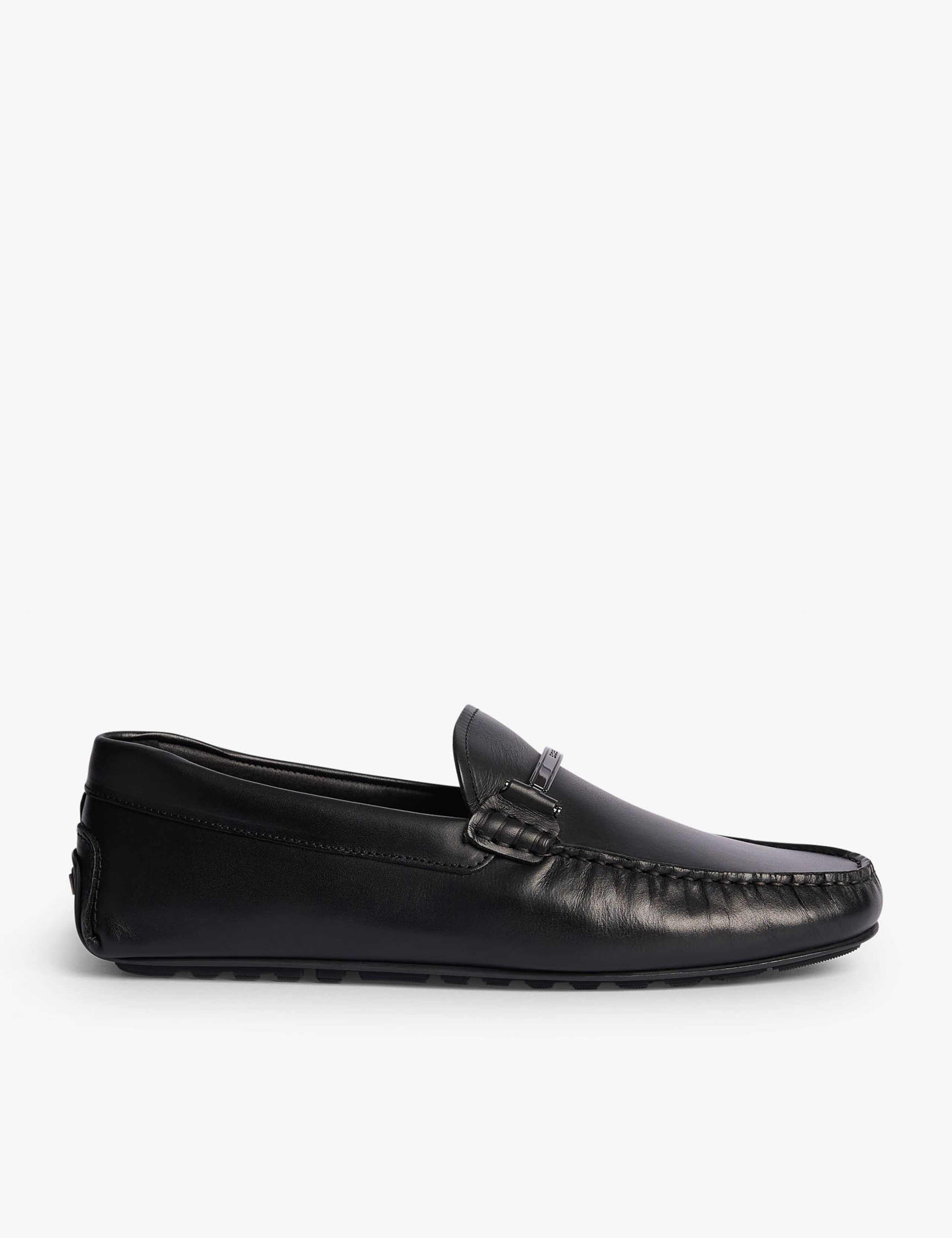Leather Slip On Moccasins 1 of 3