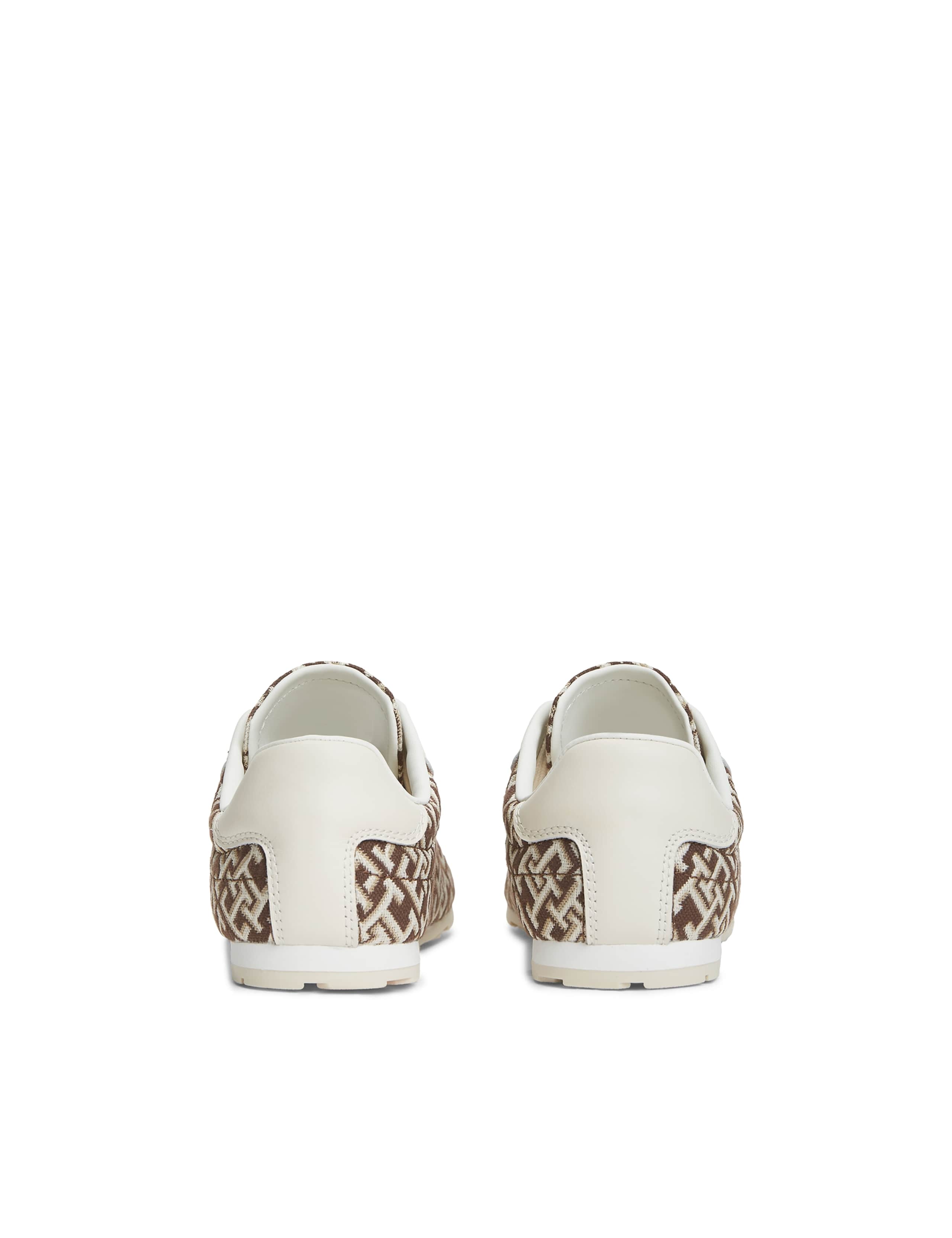 Bella Lace Up Monogram Jacquard Trainers 5 of 6