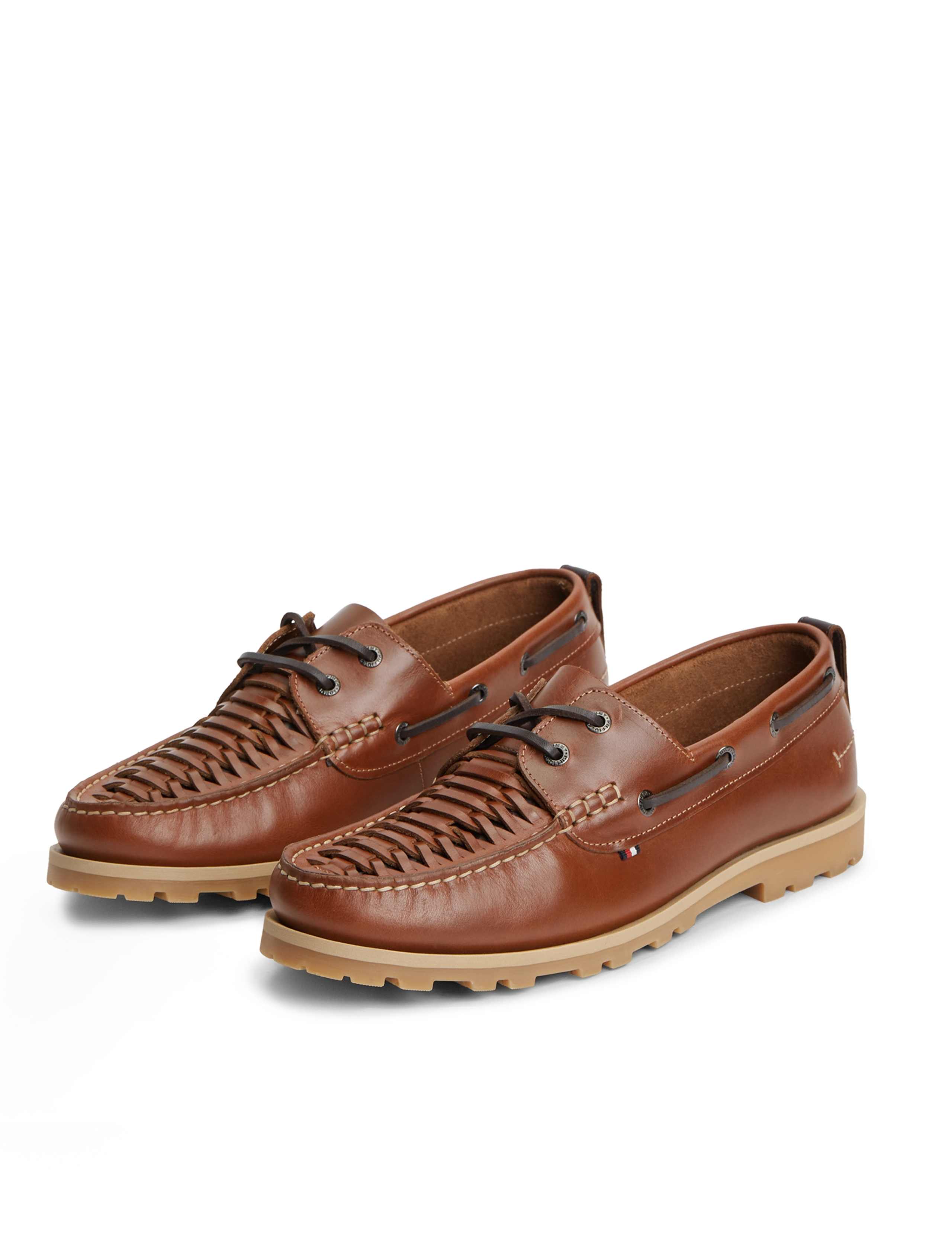 Leather Braided Boat Shoes 3 of 7