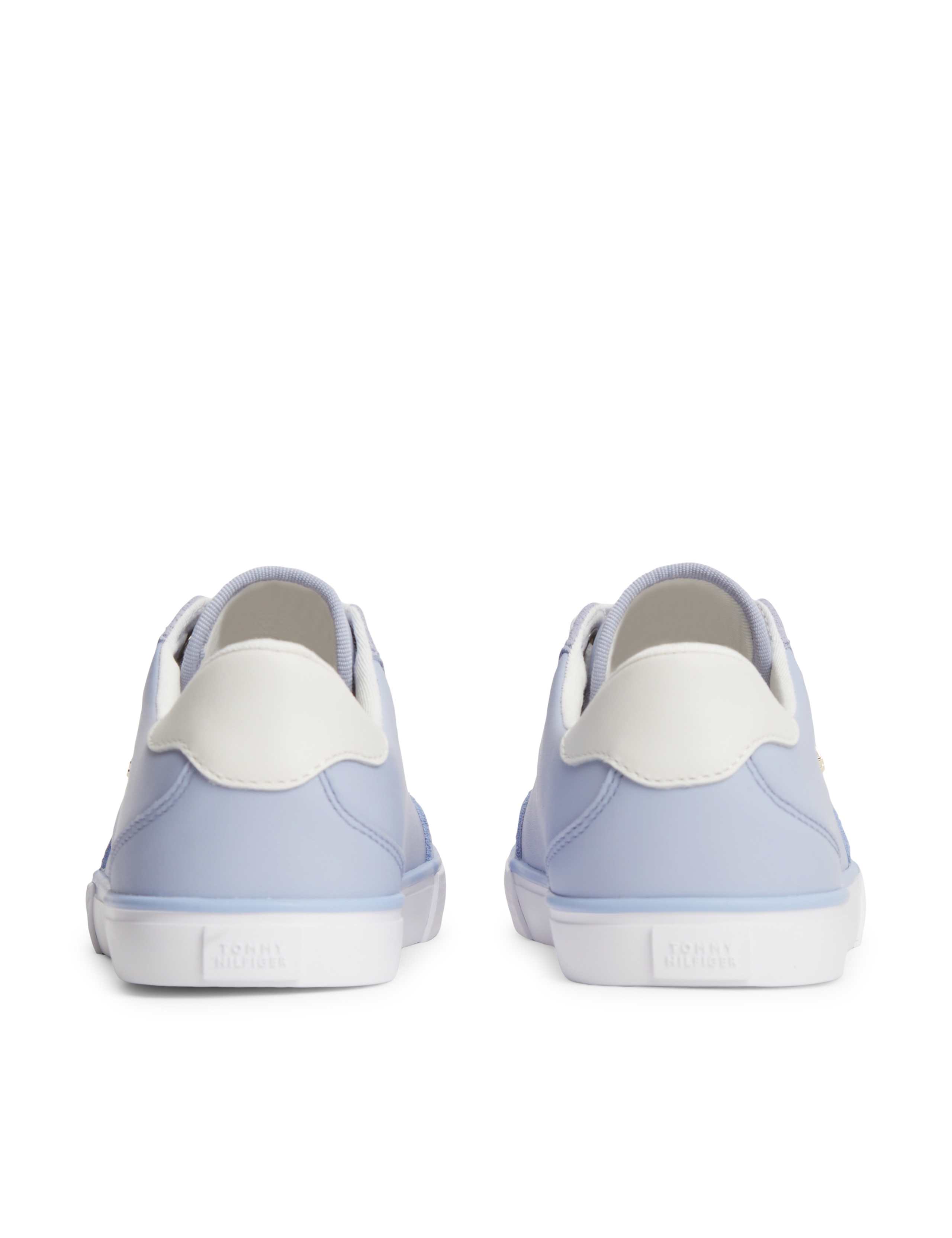 TH Chic Leather Lace Up Monogram Trainers 5 of 6
