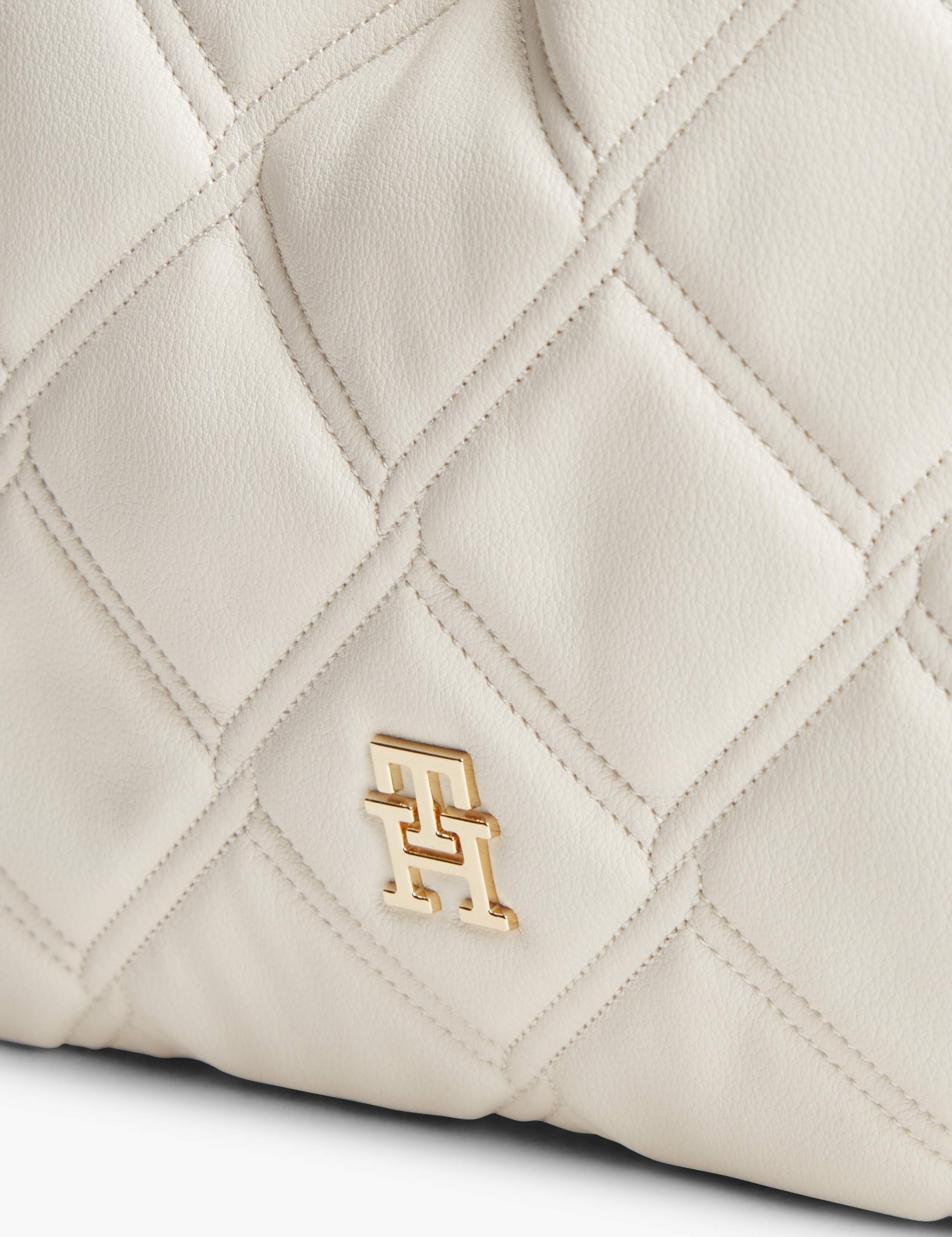 Feminine Faux Leather Quilted Mini Tote Bag 5 of 5