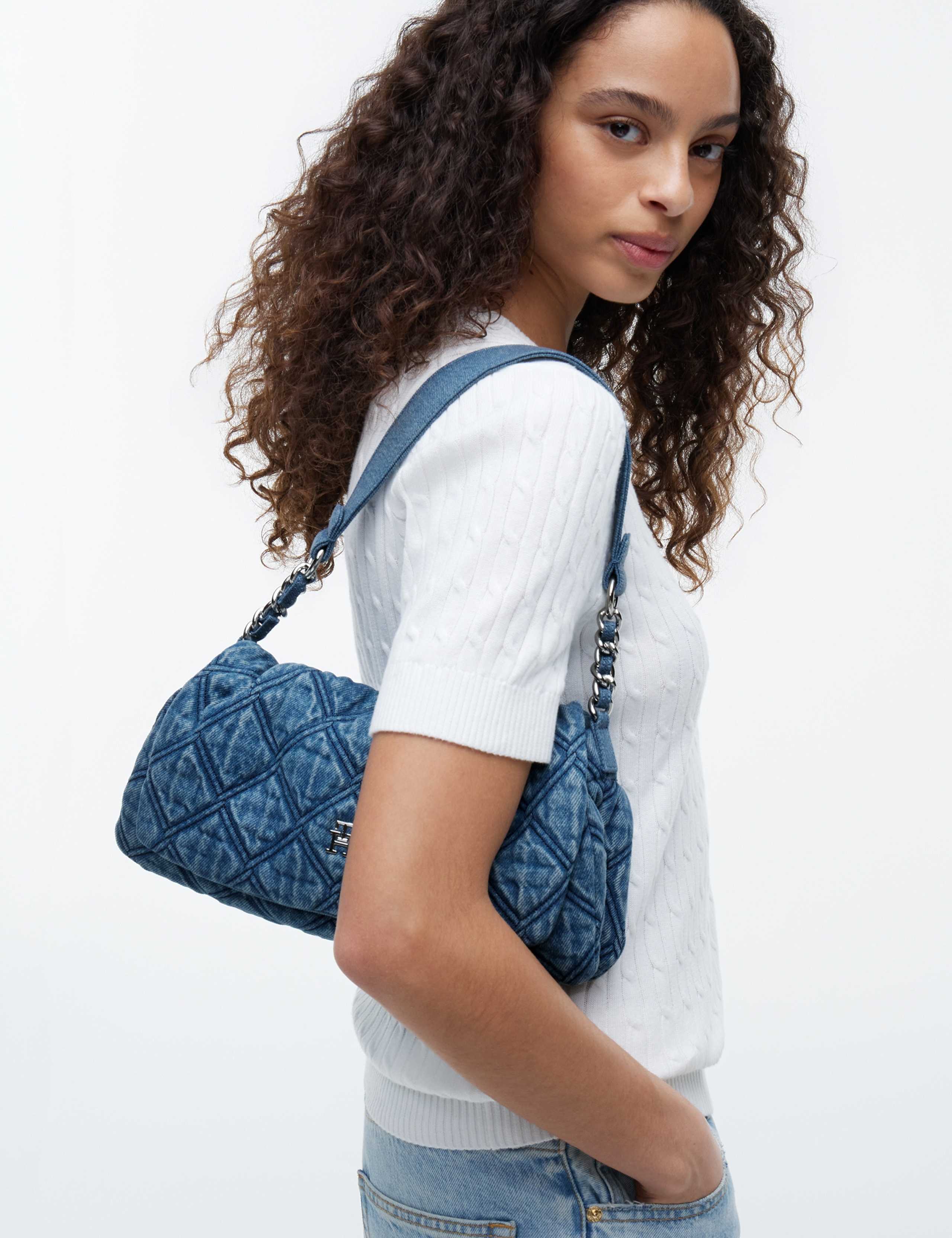 Feminine Denim Shoulder Bag 2 of 4