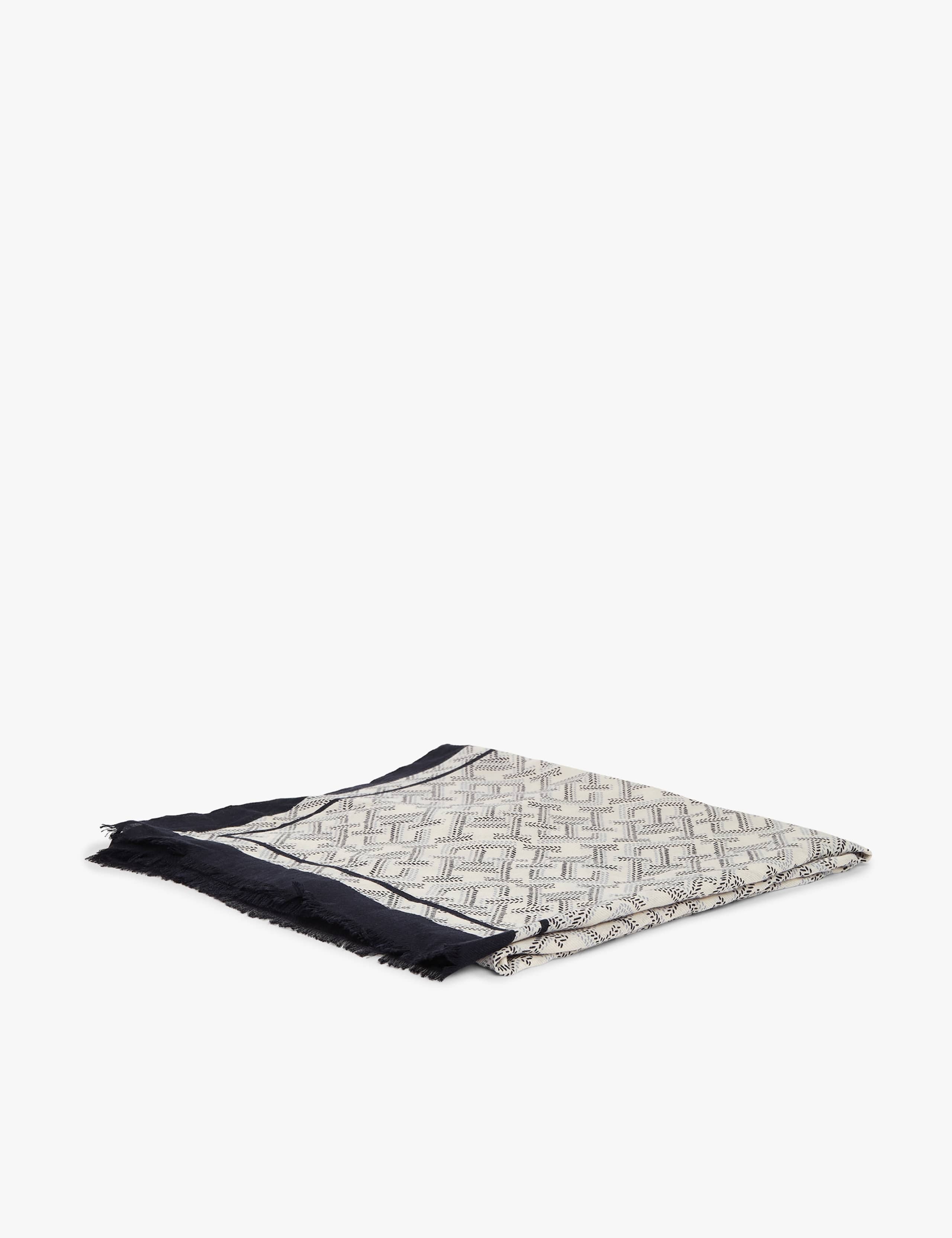 TH Monogram Cotton Modal Printed Scarf 3 of 5