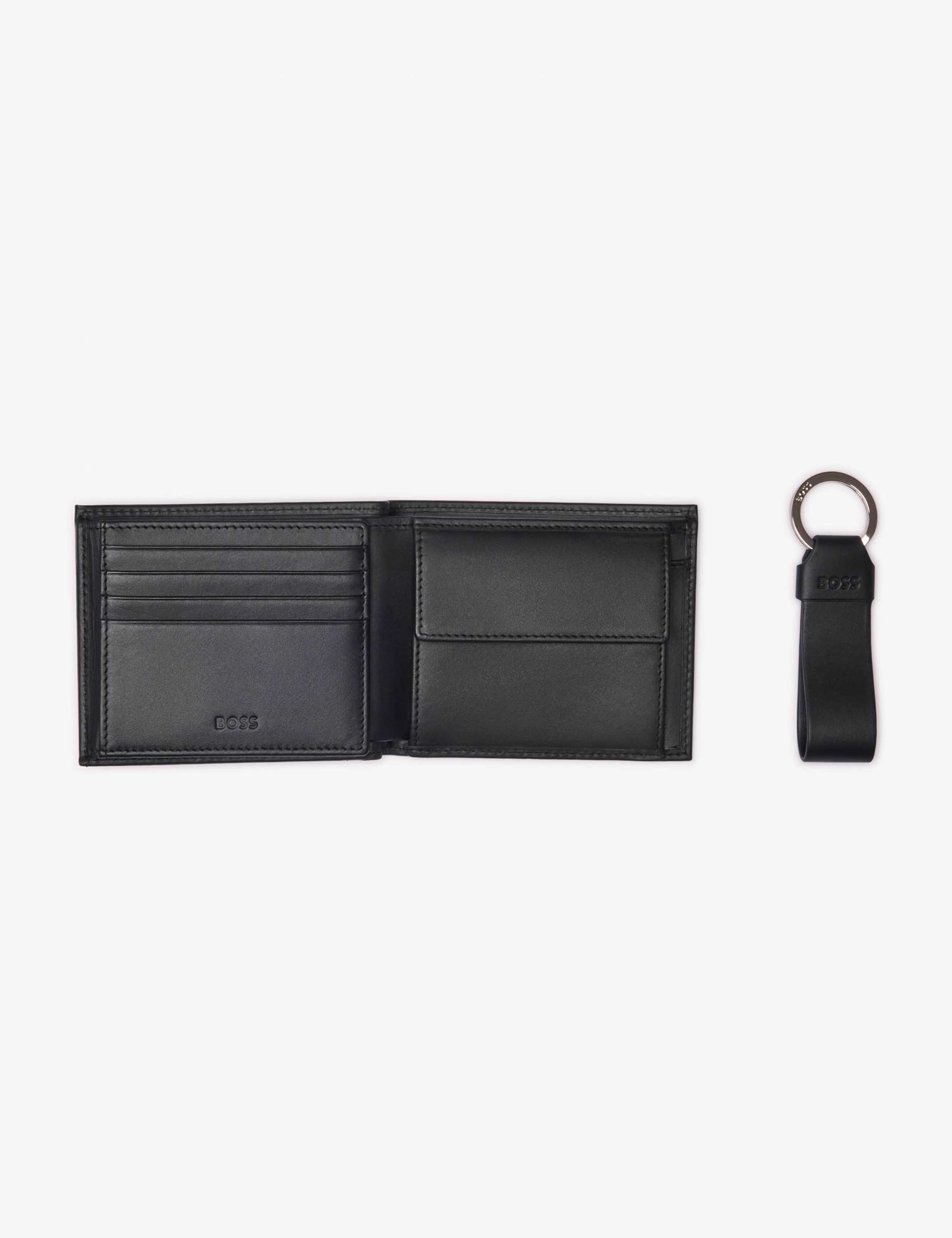 Leather Tri-fold Wallet and Keyring Gift Set 2 of 4