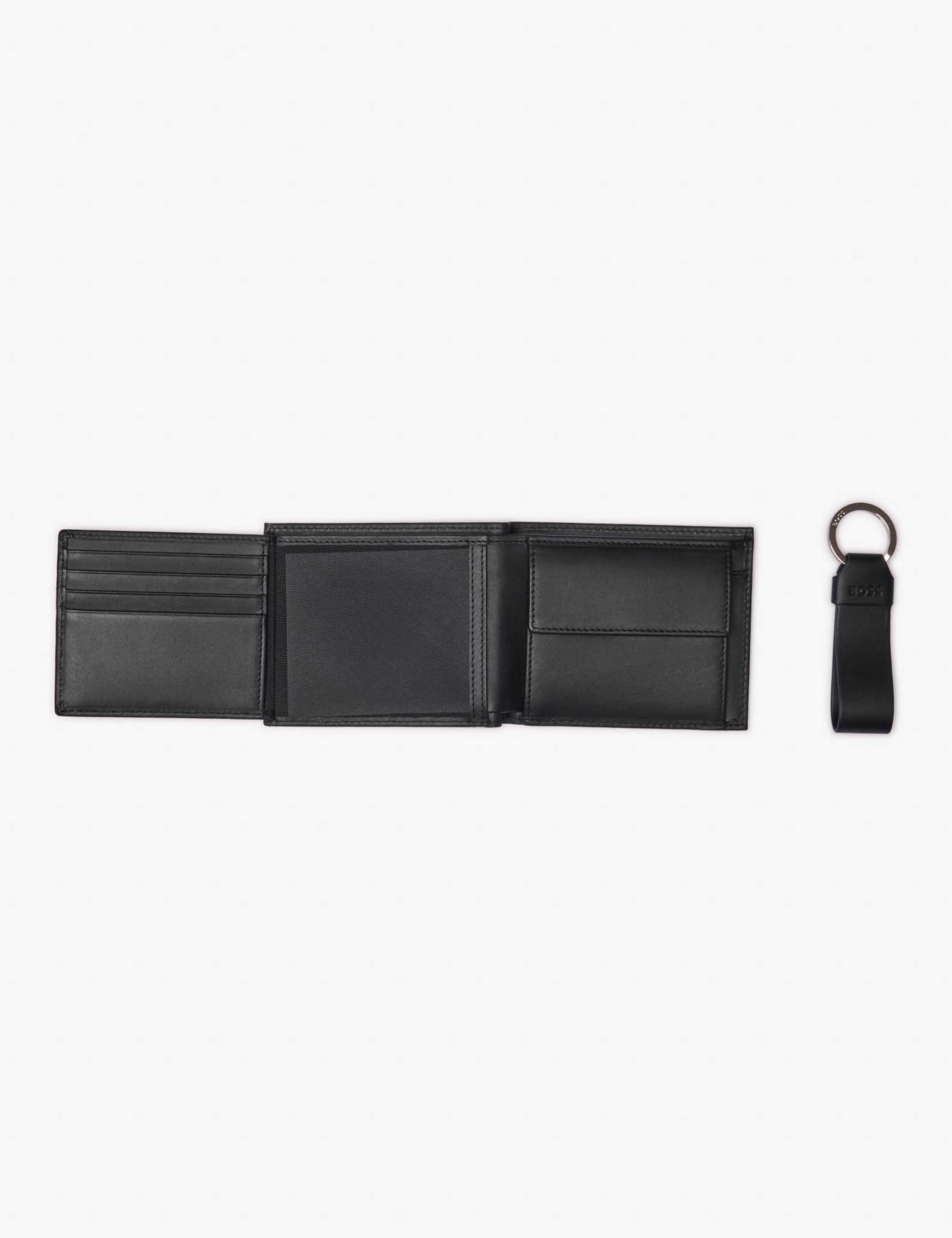 Leather Tri-fold Wallet and Keyring Gift Set 3 of 4