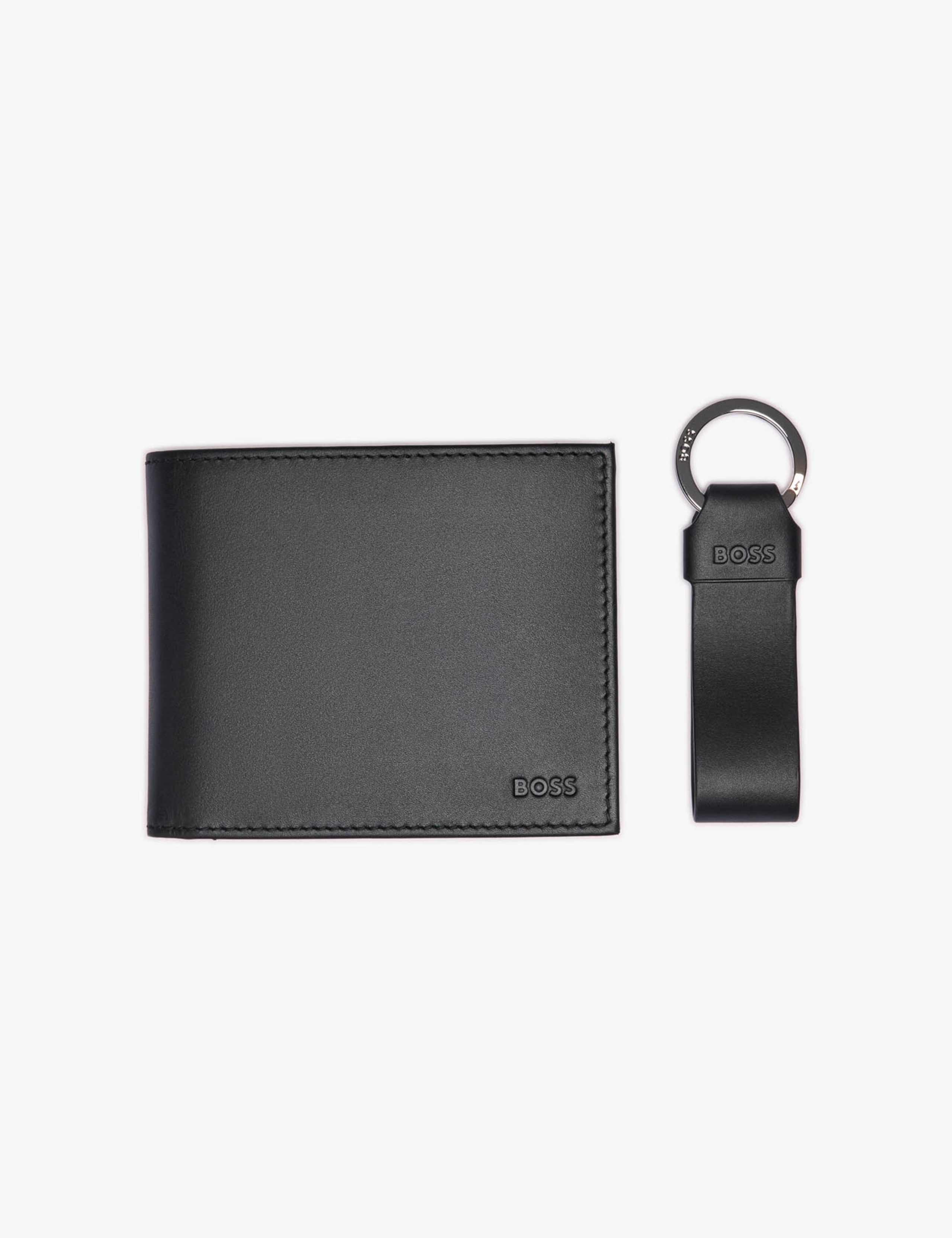 Leather Tri-fold Wallet and Keyring Gift Set 4 of 4