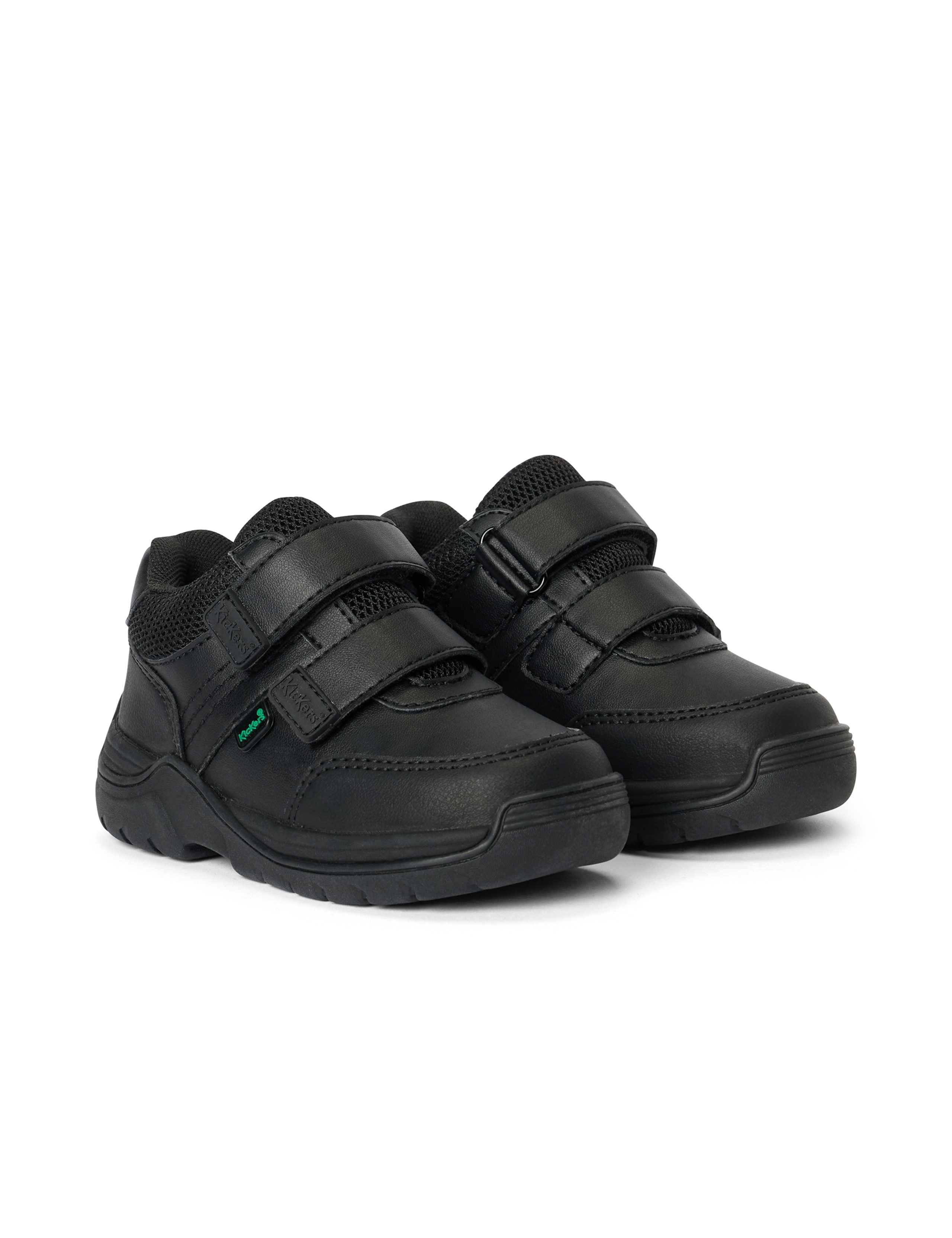 Kids' Leather Riptape School Shoes (12½ Small-2½ Large) 3 of 6