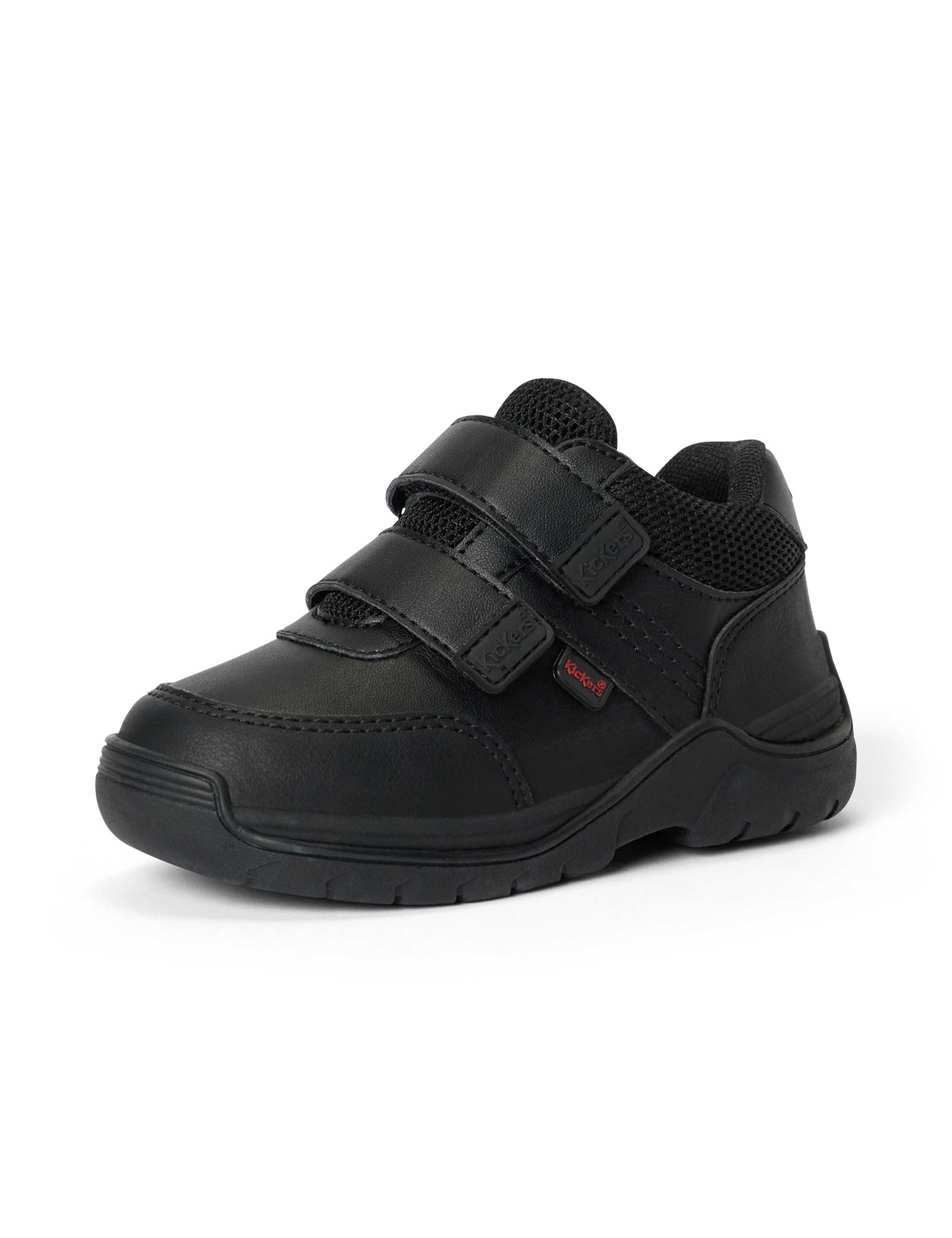 Kids' Leather Riptape School Shoes (12½ Small-2½ Large) 4 of 6
