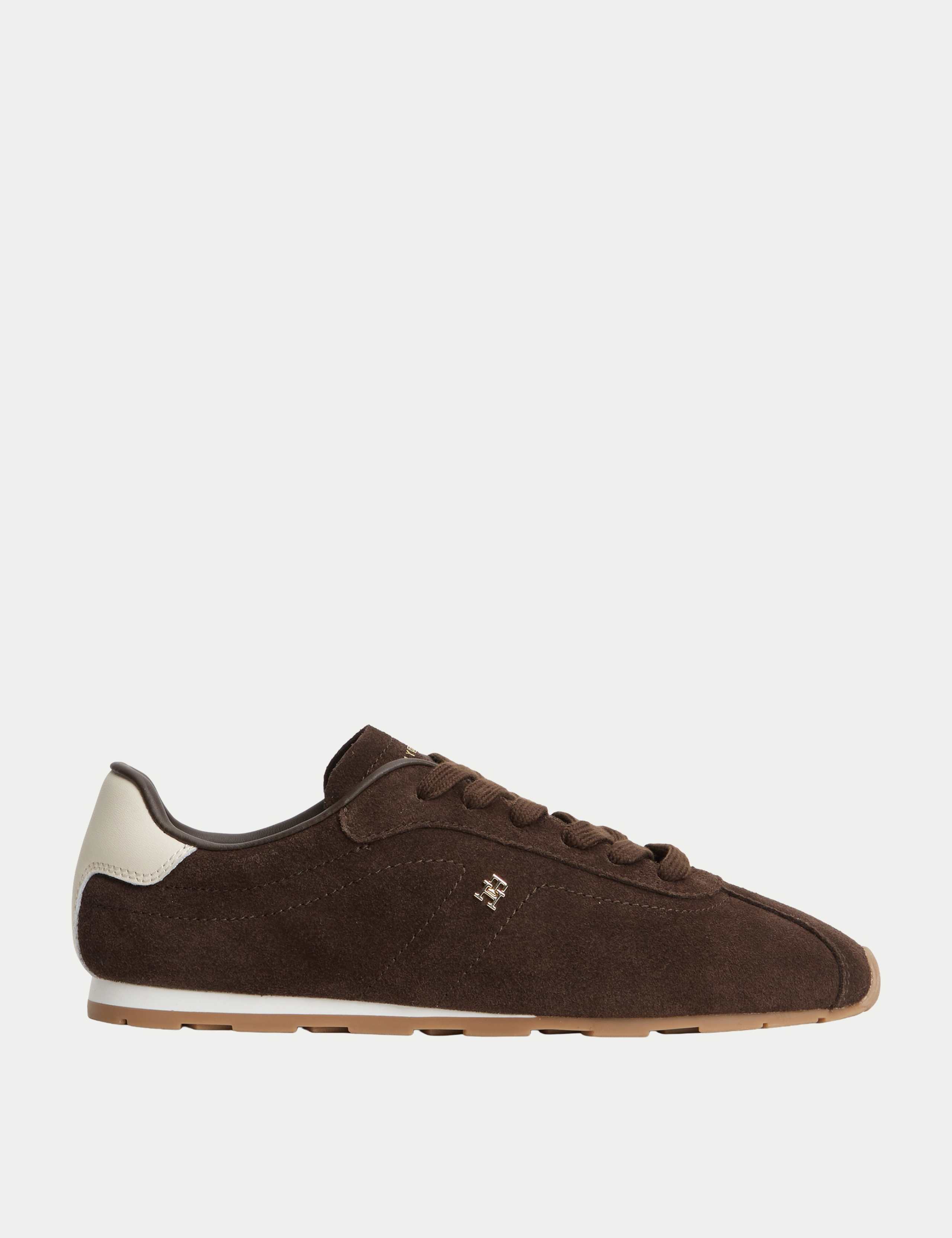 TH Bella Suede Monogram Lace Up Trainers 1 of 6