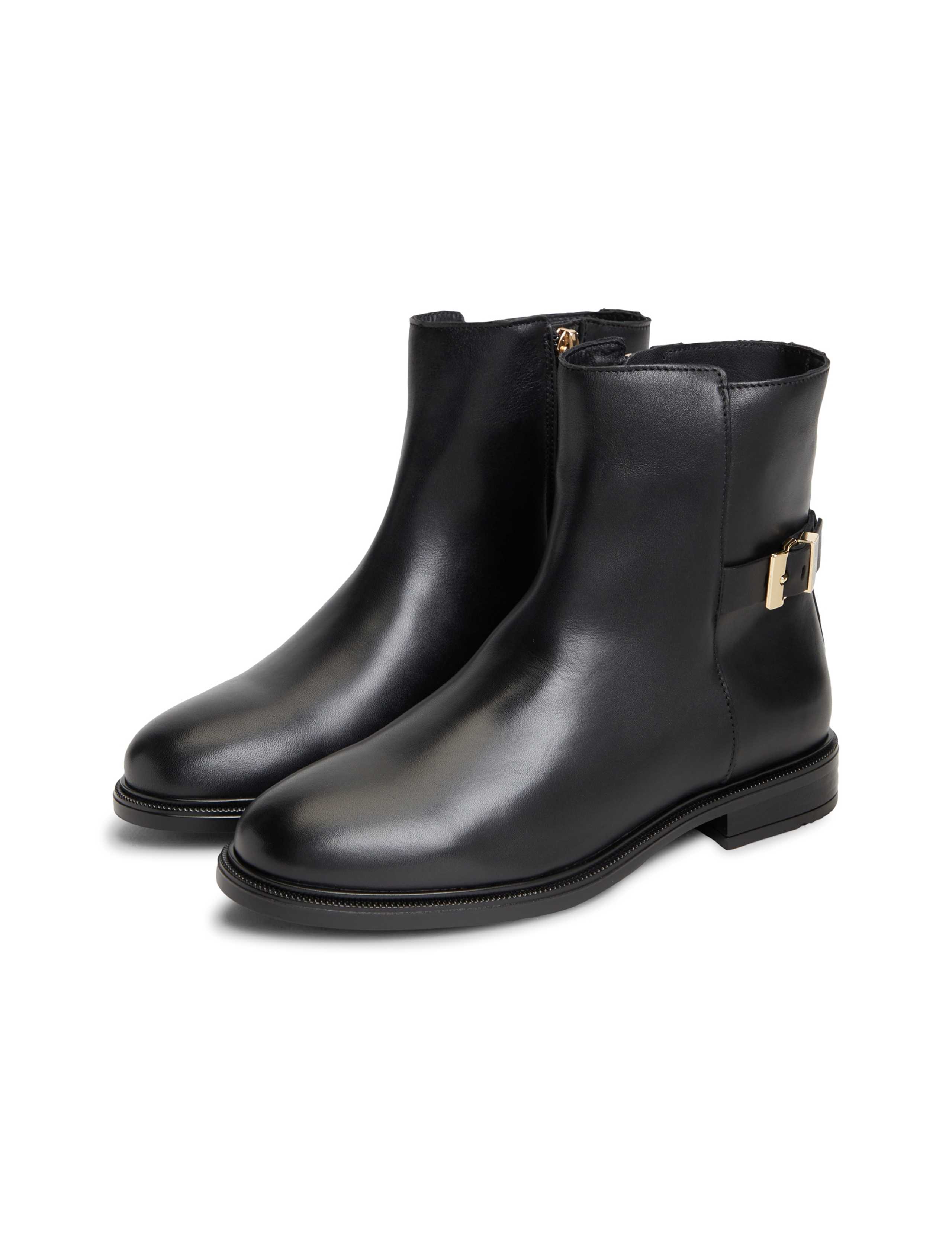 Leather Buckle Ankle Boots 3 of 6