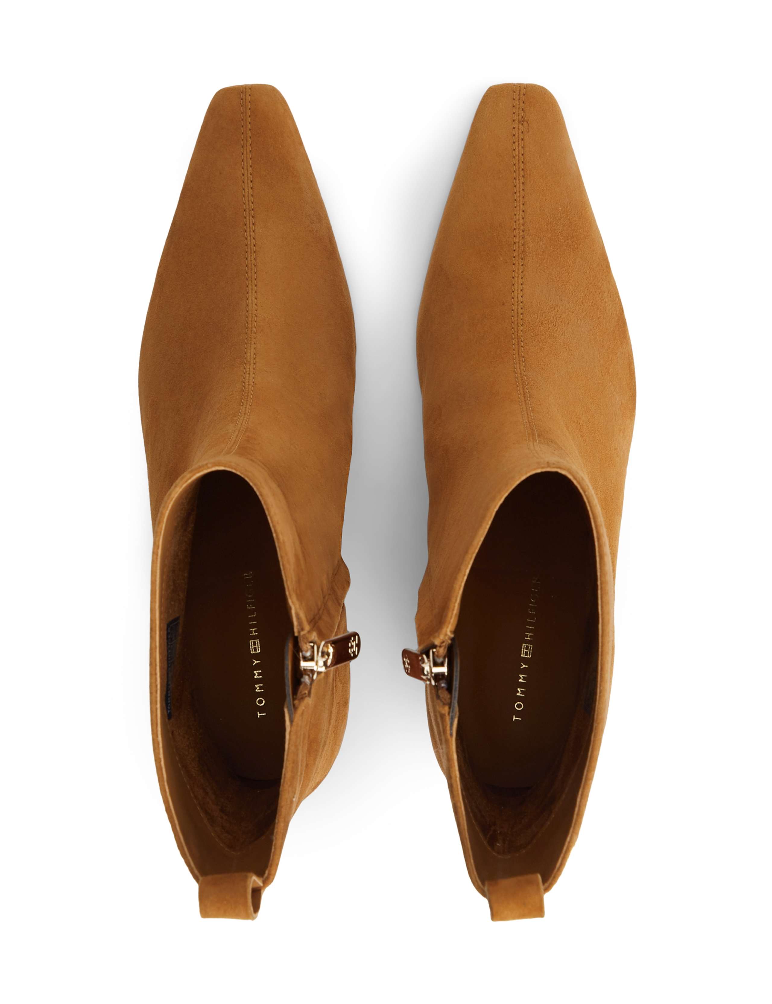 Suede Kitten Heel Chisel Toe Ankle Boots 2 of 6