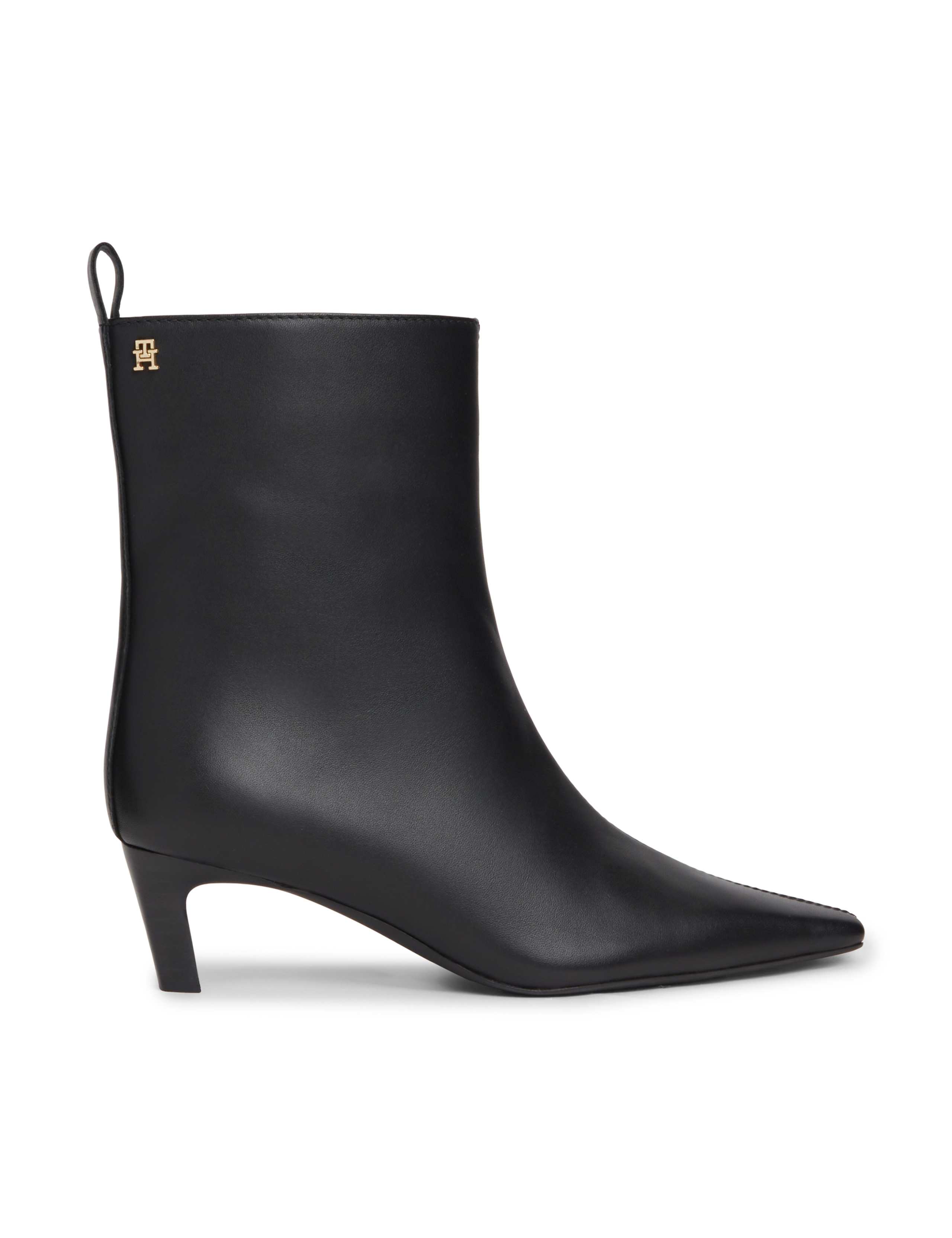 Leather Kitten Heel Ankle Boots 1 of 6