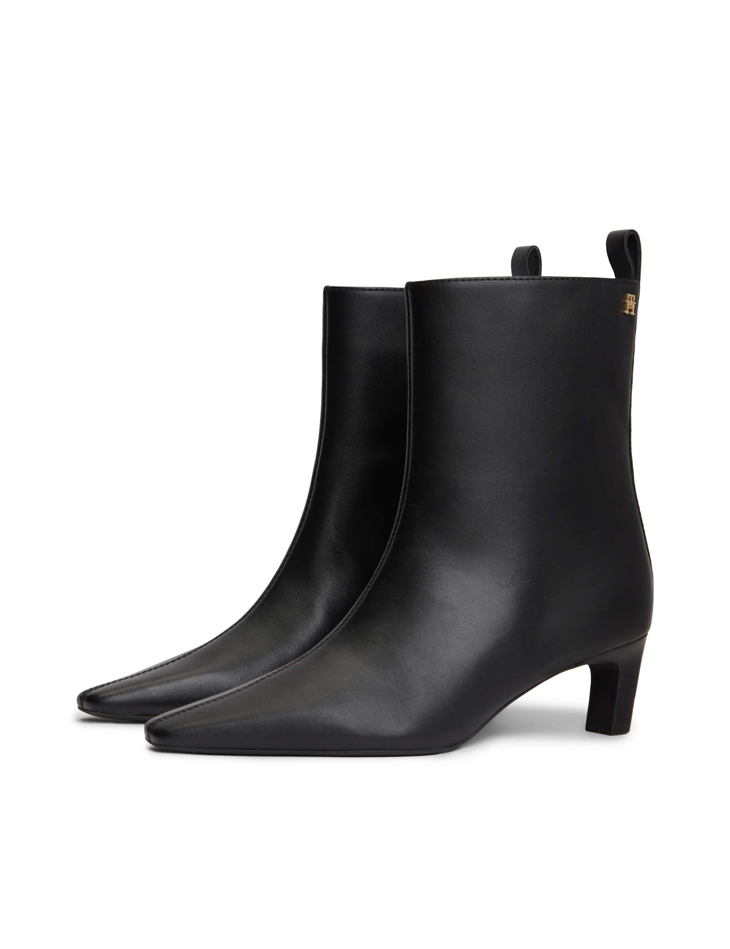 Leather Kitten Heel Ankle Boots 4 of 6