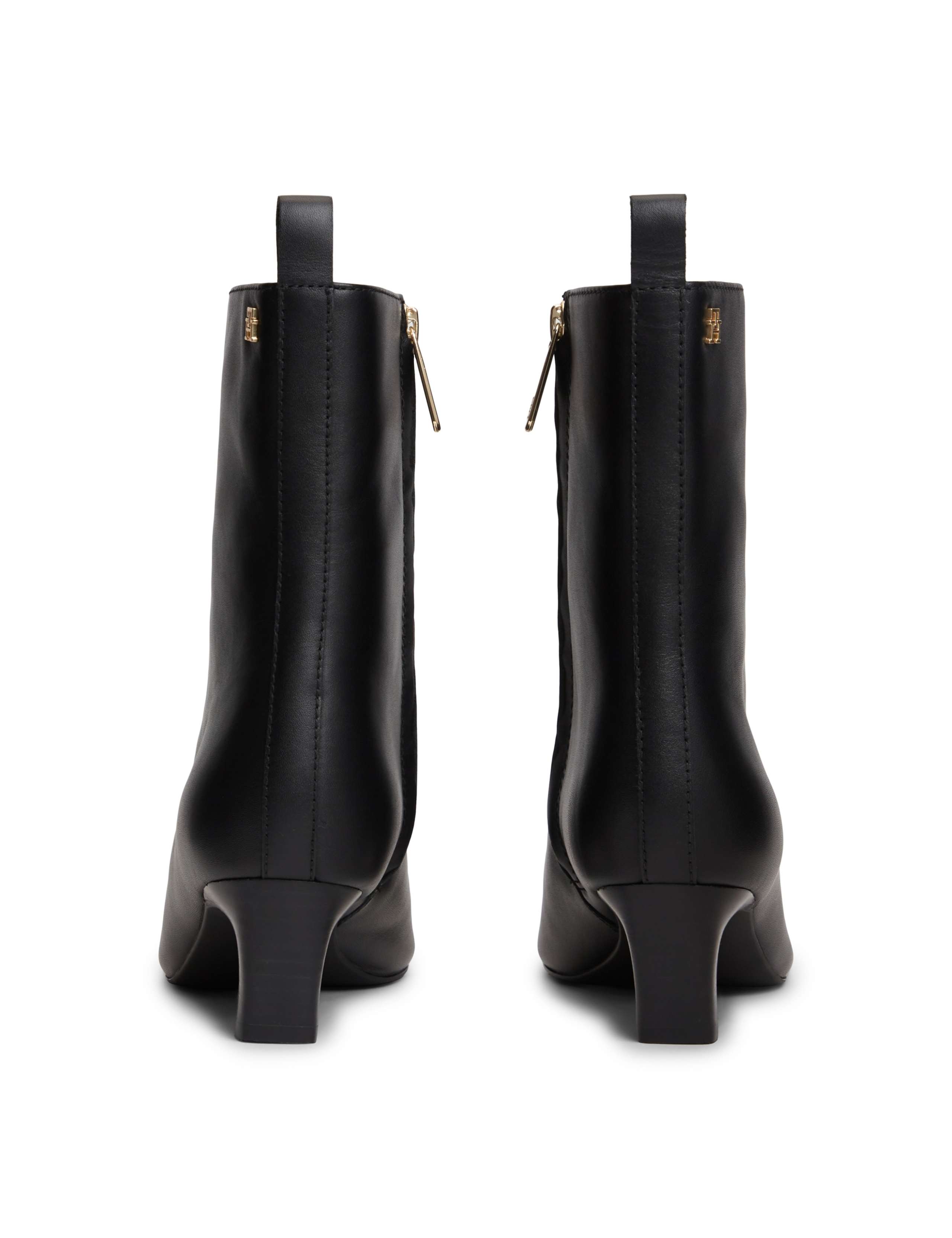Leather Kitten Heel Ankle Boots 5 of 6