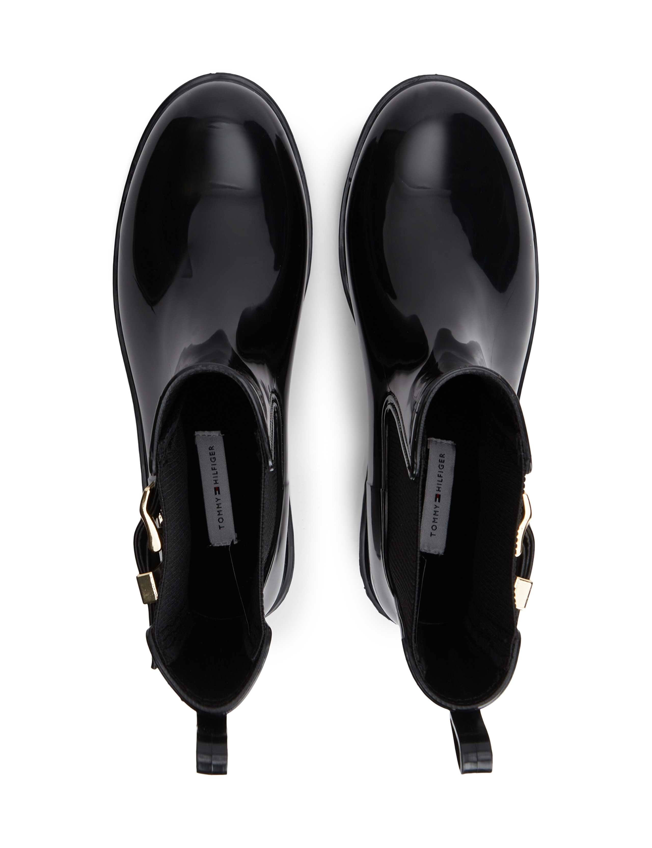 Chelsea Block Heel Ankle Wellies Rain Boots 2 of 6