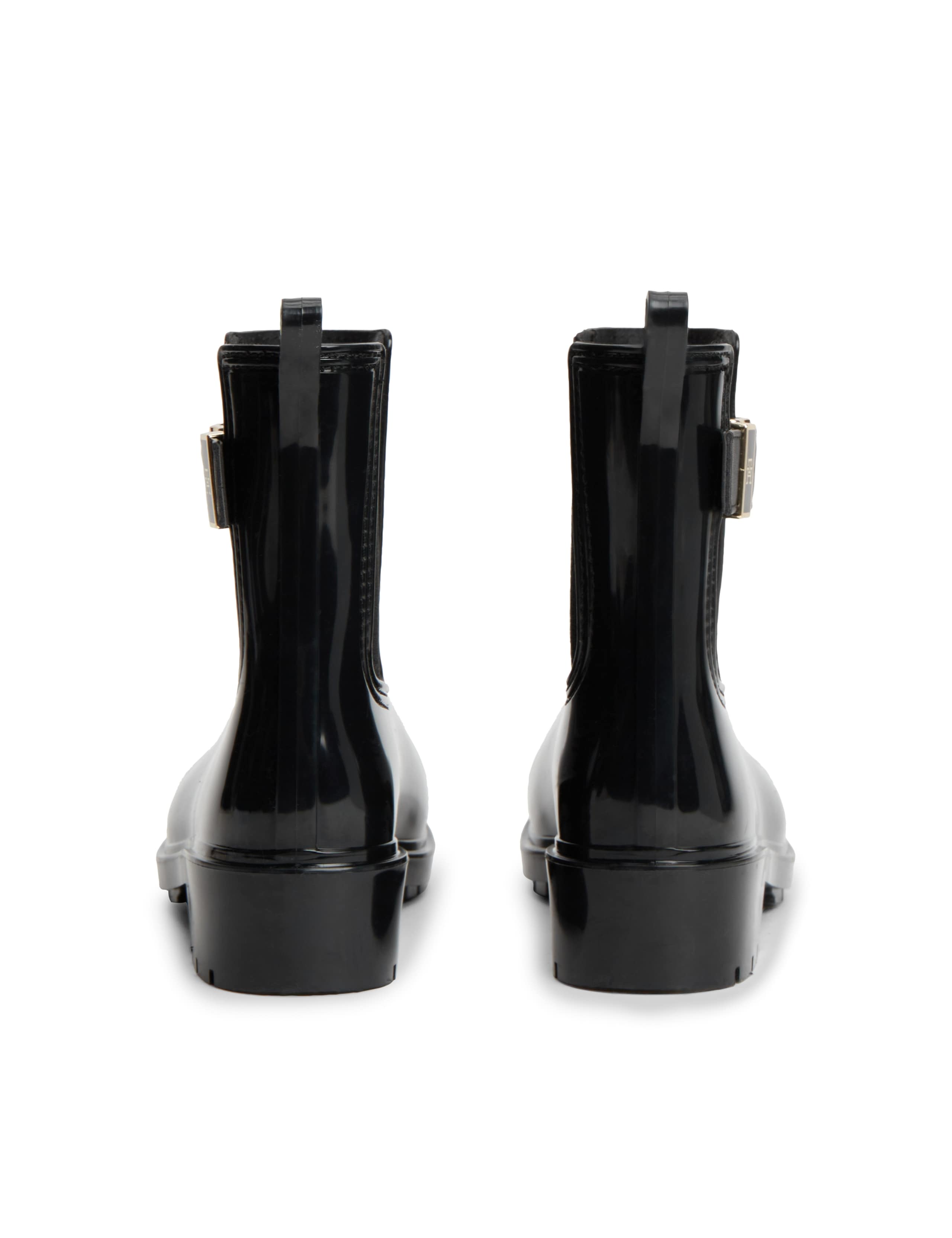 Chelsea Block Heel Ankle Wellies Rain Boots 5 of 6