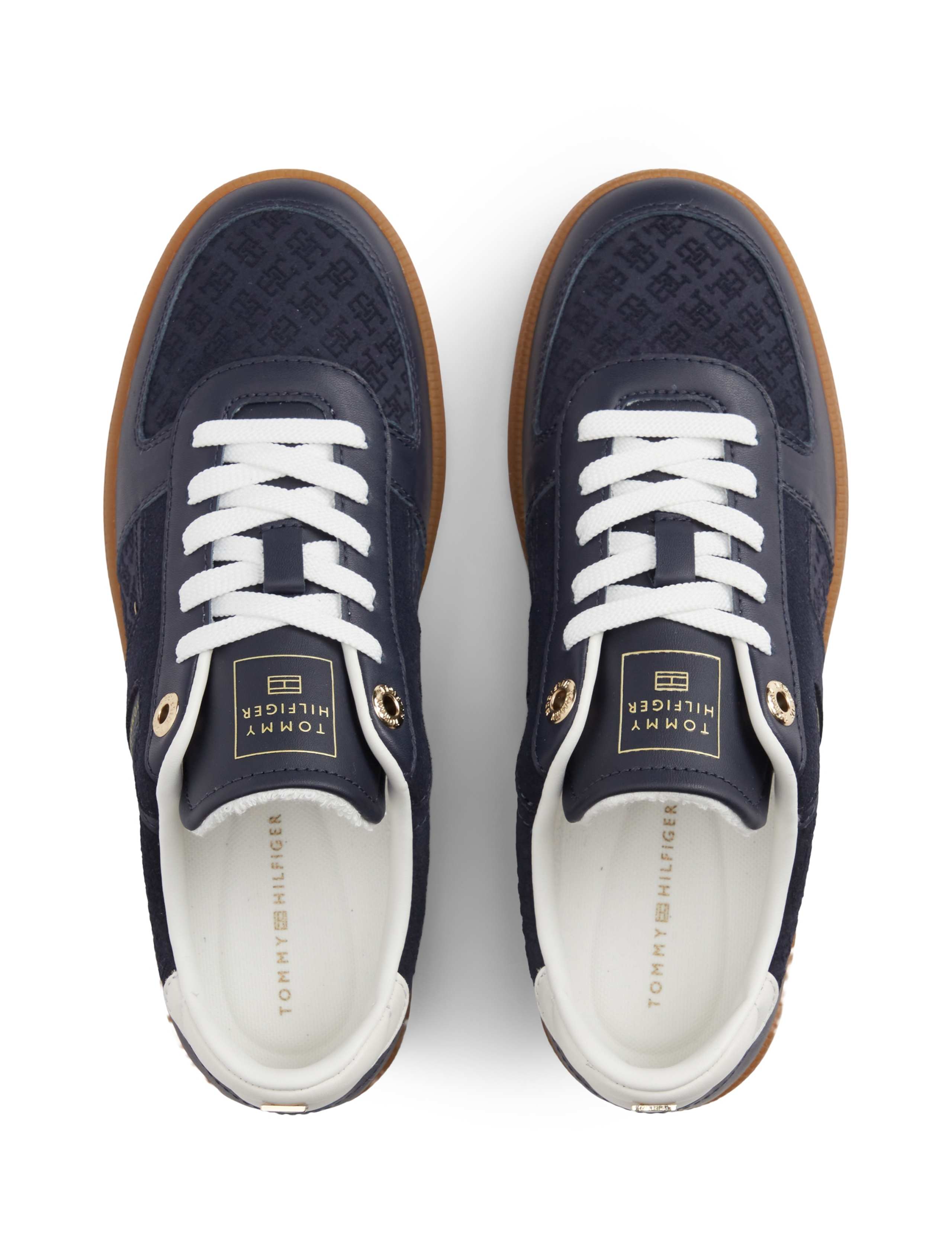 Tribeca Leather Monogram Trainers 2 of 6
