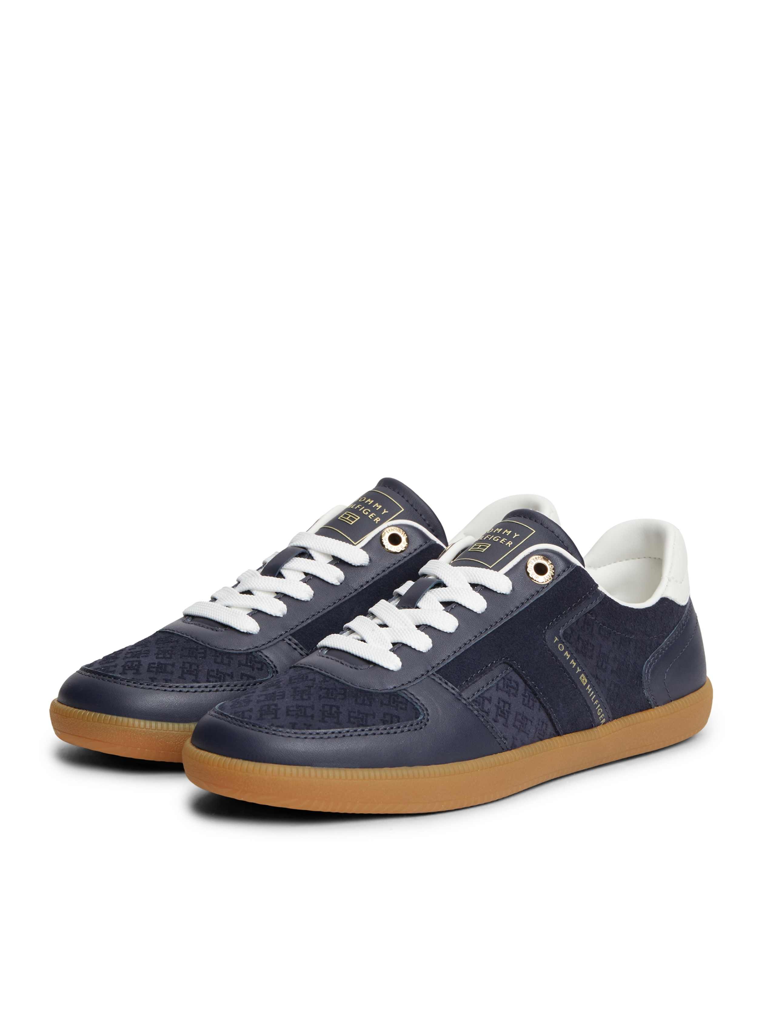 Tribeca Leather Monogram Trainers 3 of 6