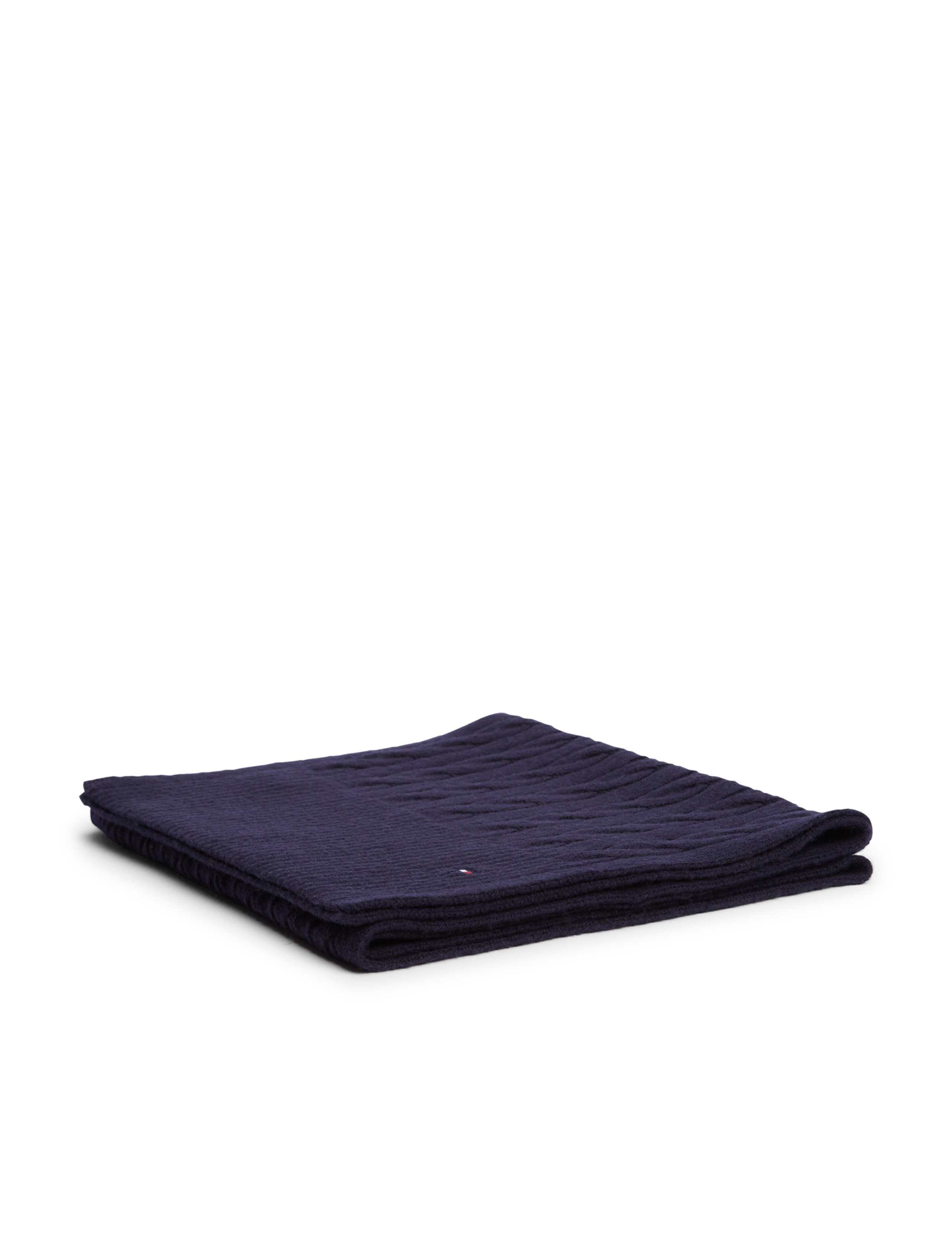 Plain Cable Knit Wool Scarf For Men 3 of 4