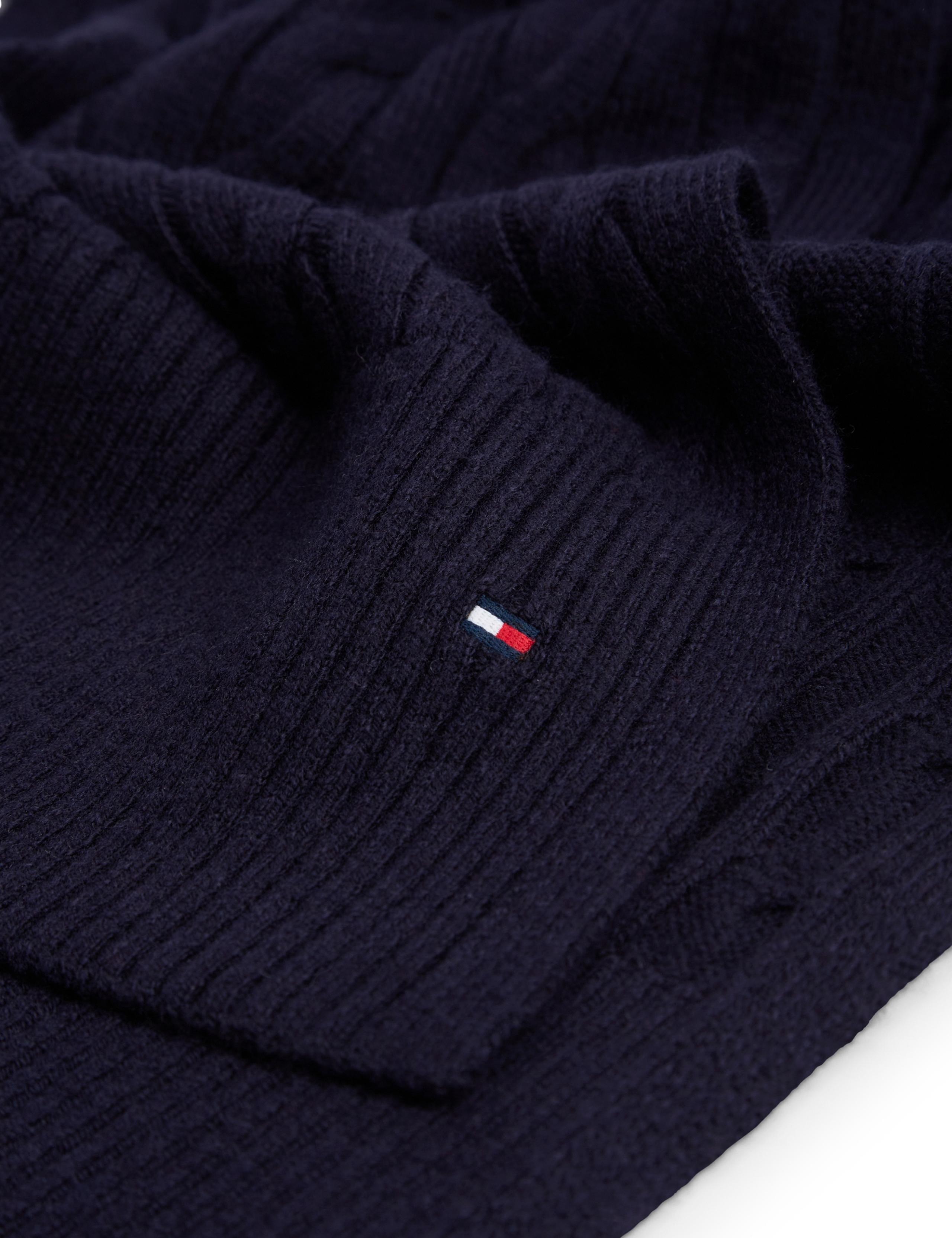 Plain Cable Knit Wool Scarf For Men 4 of 4