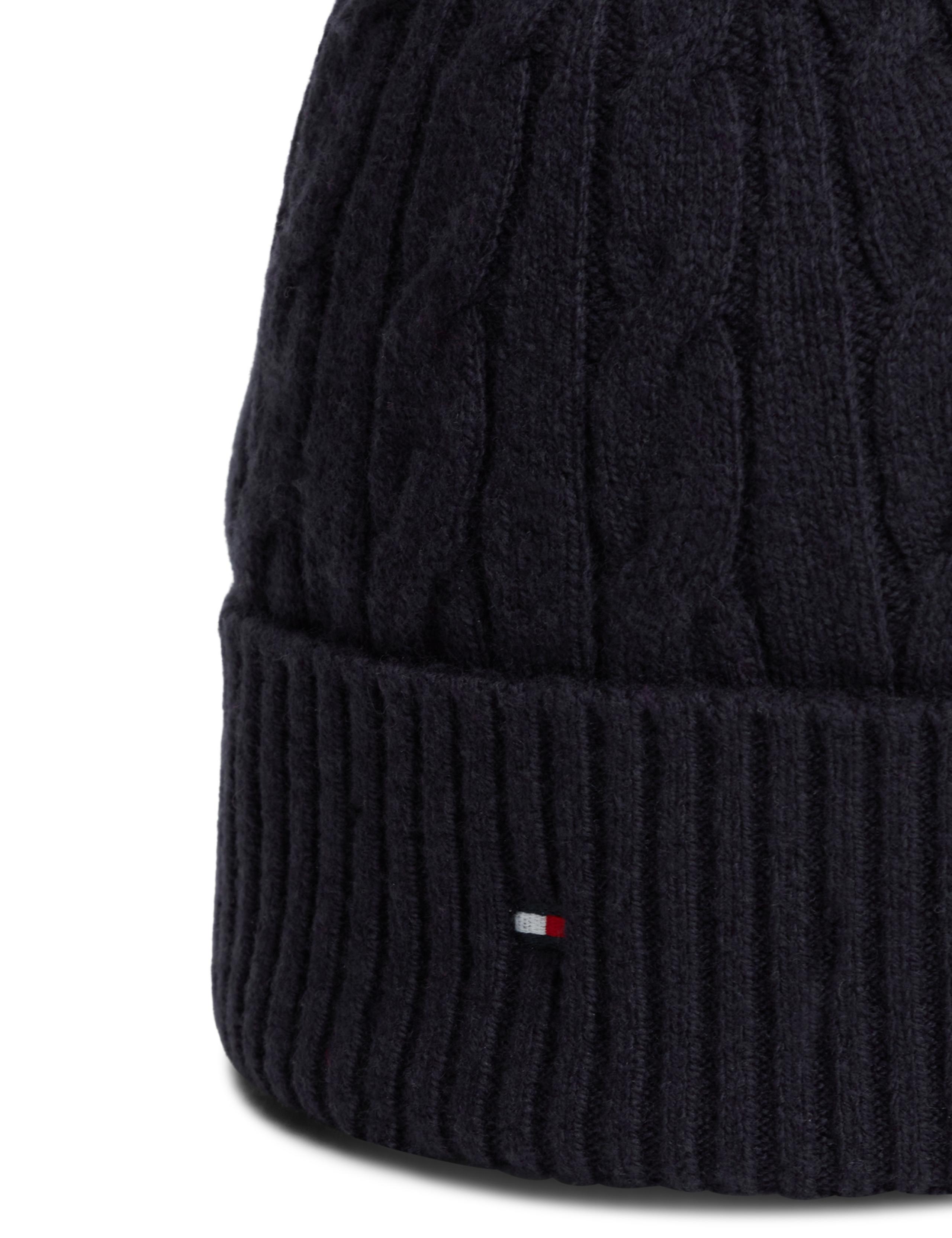 Wool Blend Cable Knit Beanie Hat 4 of 4