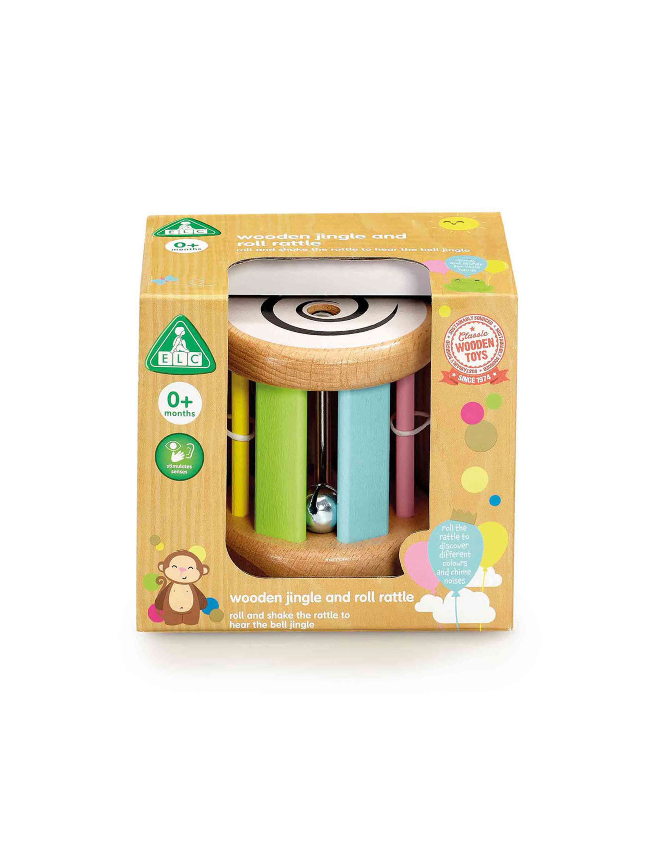 Wooden Jingle and Roll Rattle 1 of 2