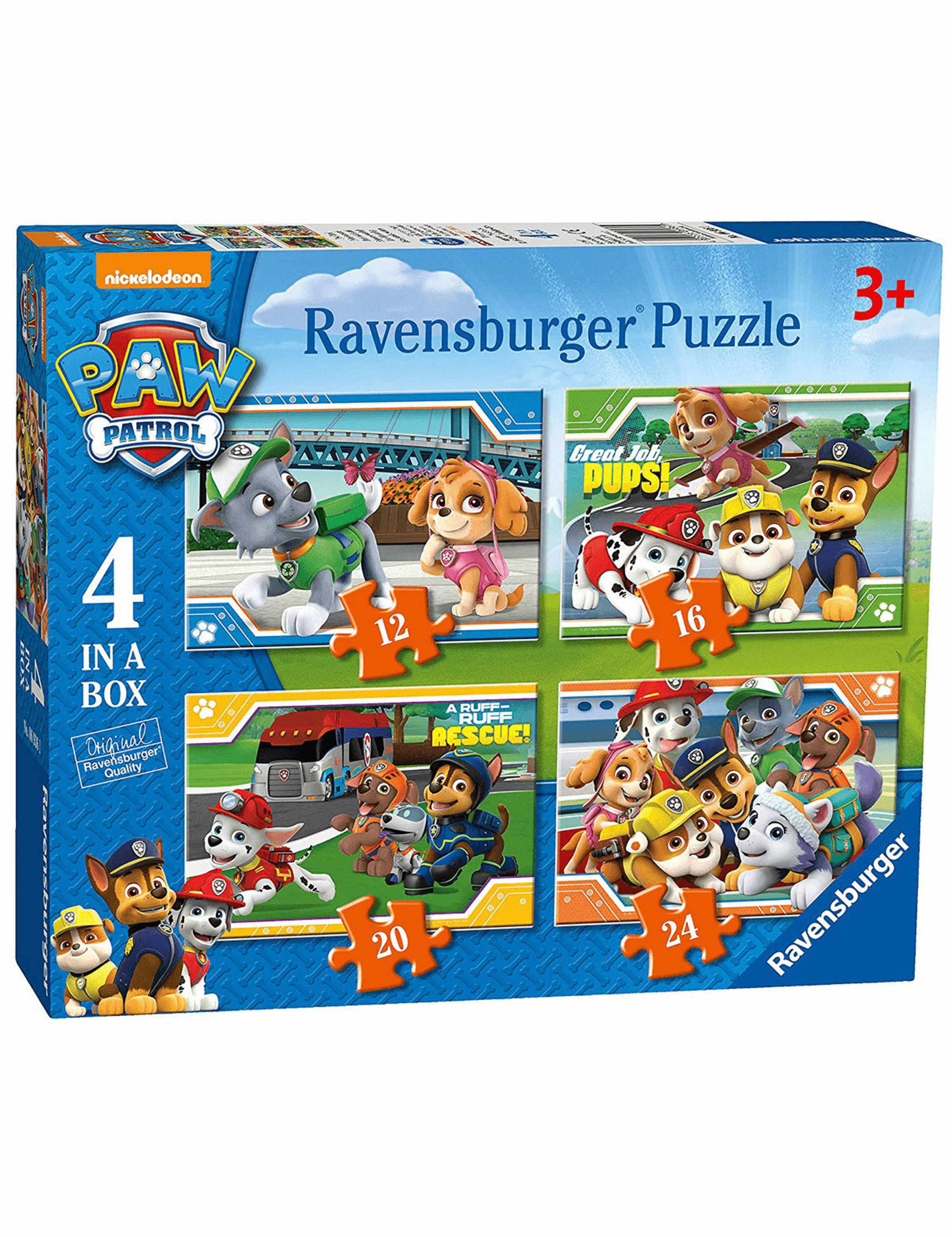PAW Patrol 4 in a Box Jigsaw Puzzles (3-6 Yrs) 1 of 4