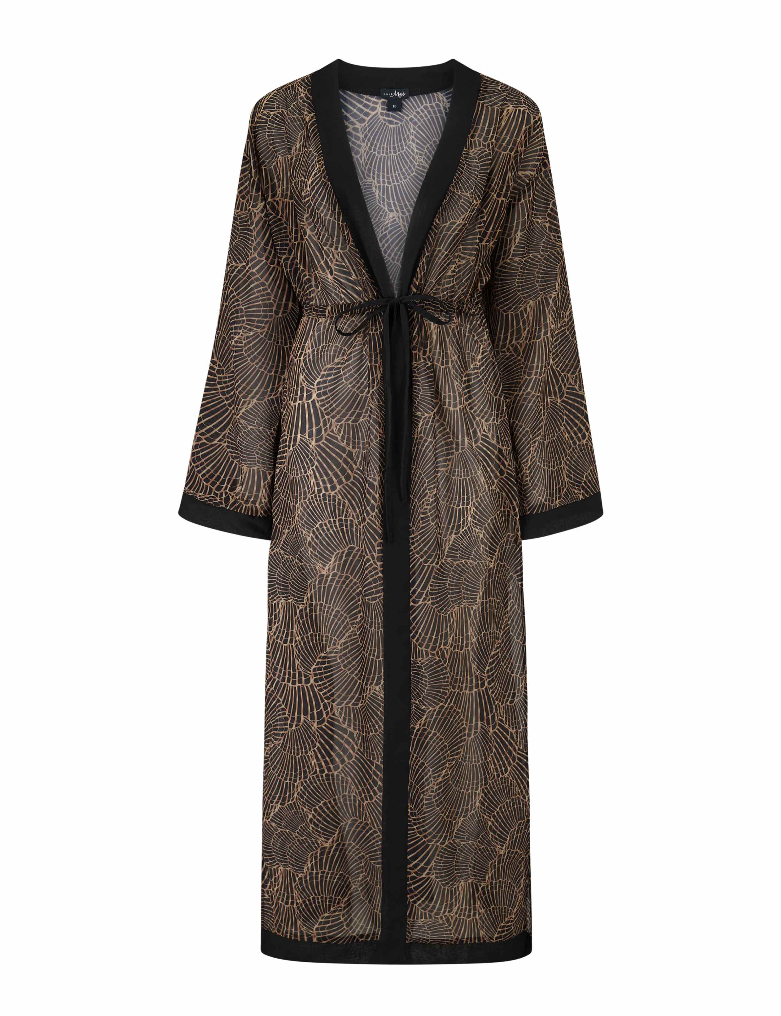 Floral Maxi Kimono Beach Dress 2 of 8