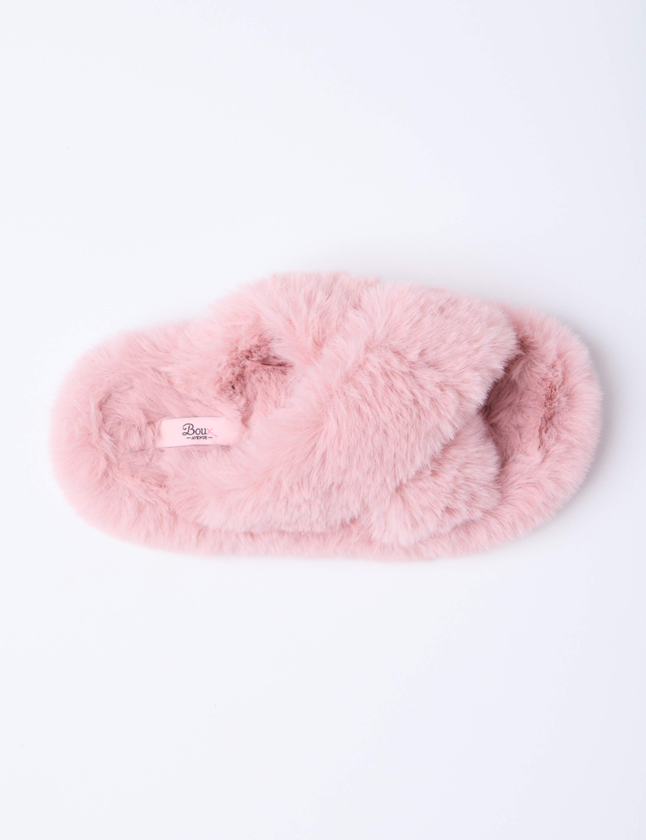 Faux Fur Crossover Slider Slippers 4 of 4
