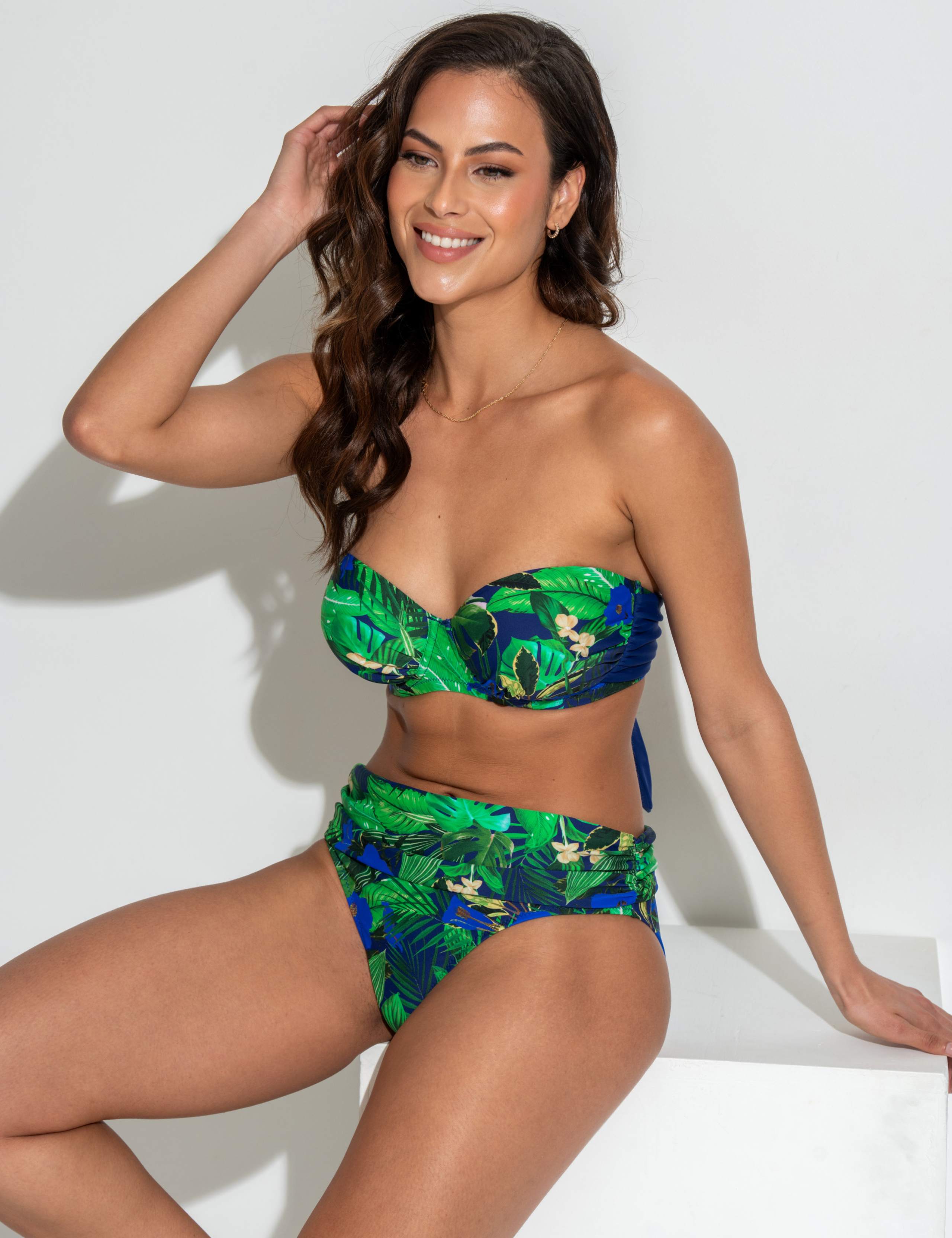 Palermo Printed Ruched Bikini Bottoms 8 of 10