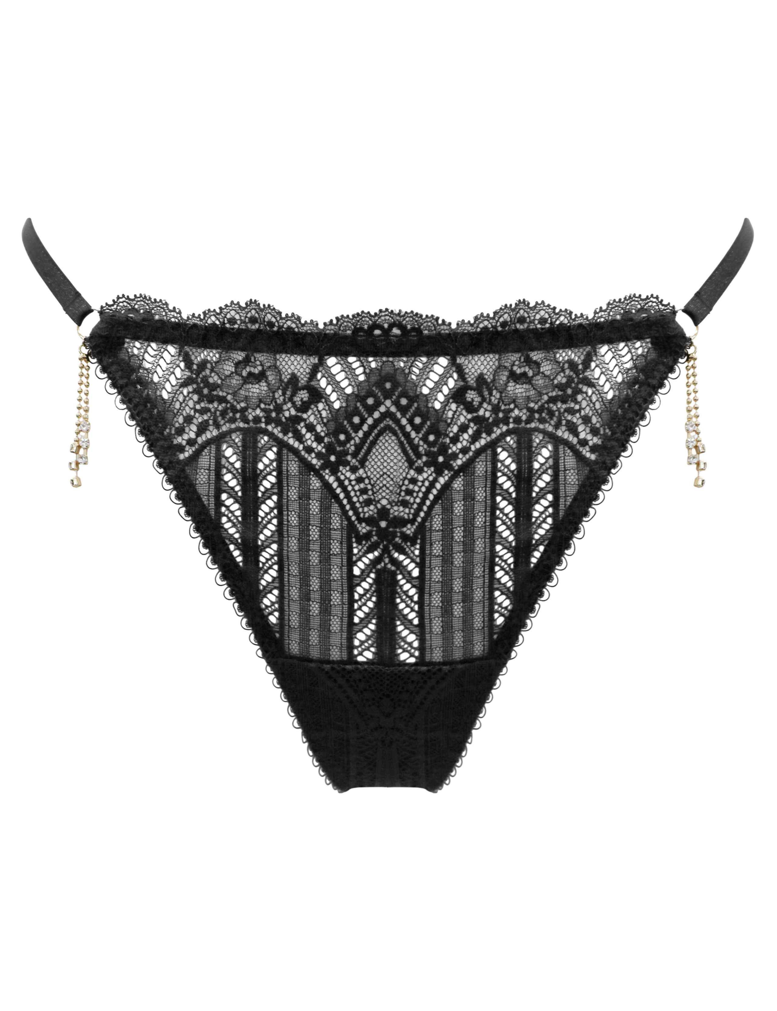 India Demilicious Linear Lace Thong 2 of 8